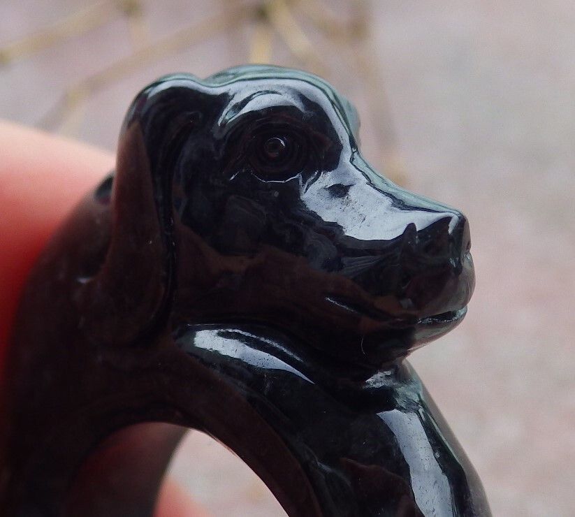 Other 107358 VS Certified Jadeite Jade Dog Round Circle Ring No.12 Size ONE SIZE - 6 Thumbnail