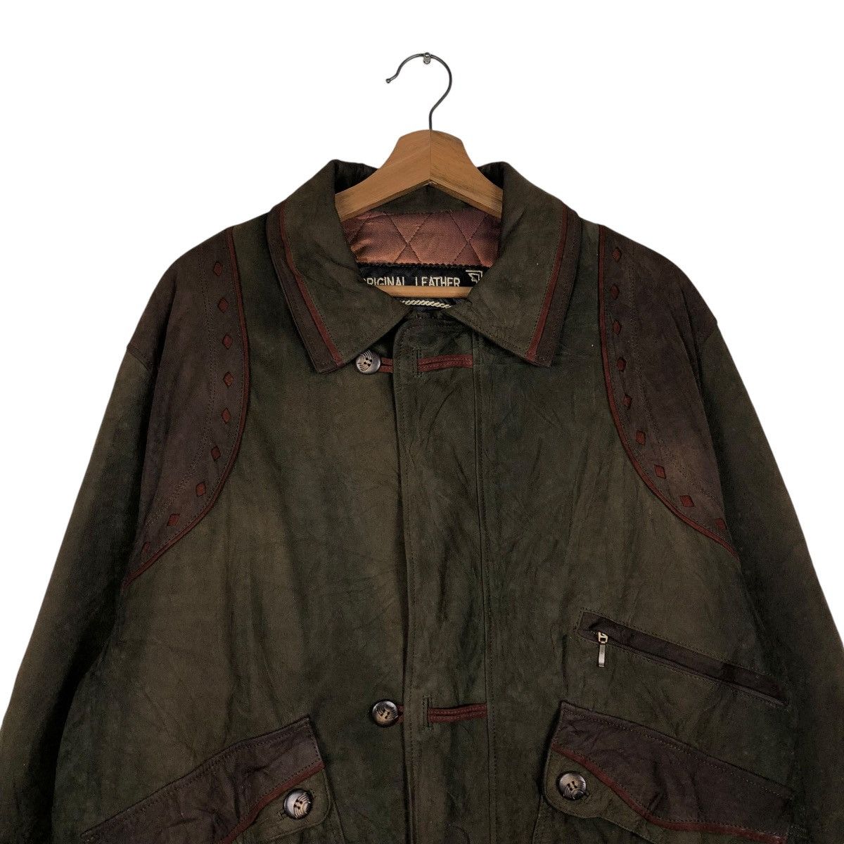 Japanese Brand 🔥VINTAGE BIKER LEATHER JACKET GENOME BLACK LABEL SPAIN Size US L / EU 52-54 / 3 - 5 Thumbnail