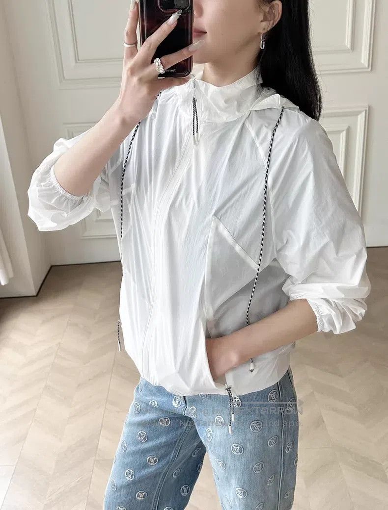 Louis Vuitton Louis Vuitton 26 New White Dark Rib Hooded jacket Size XXS / US 00 / IT 34 - 9 Thumbnail