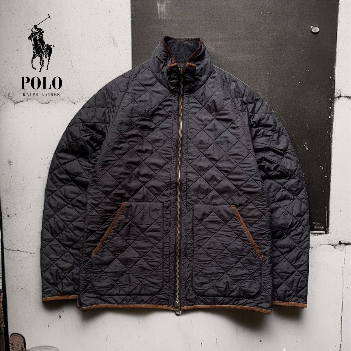 Polo Ralph Lauren 🔥Vintage Polo Ralph Lauren Men's Trim Leather Quilted Jacket Size US L / EU 52-54 / 3 - 1 Thumbnail