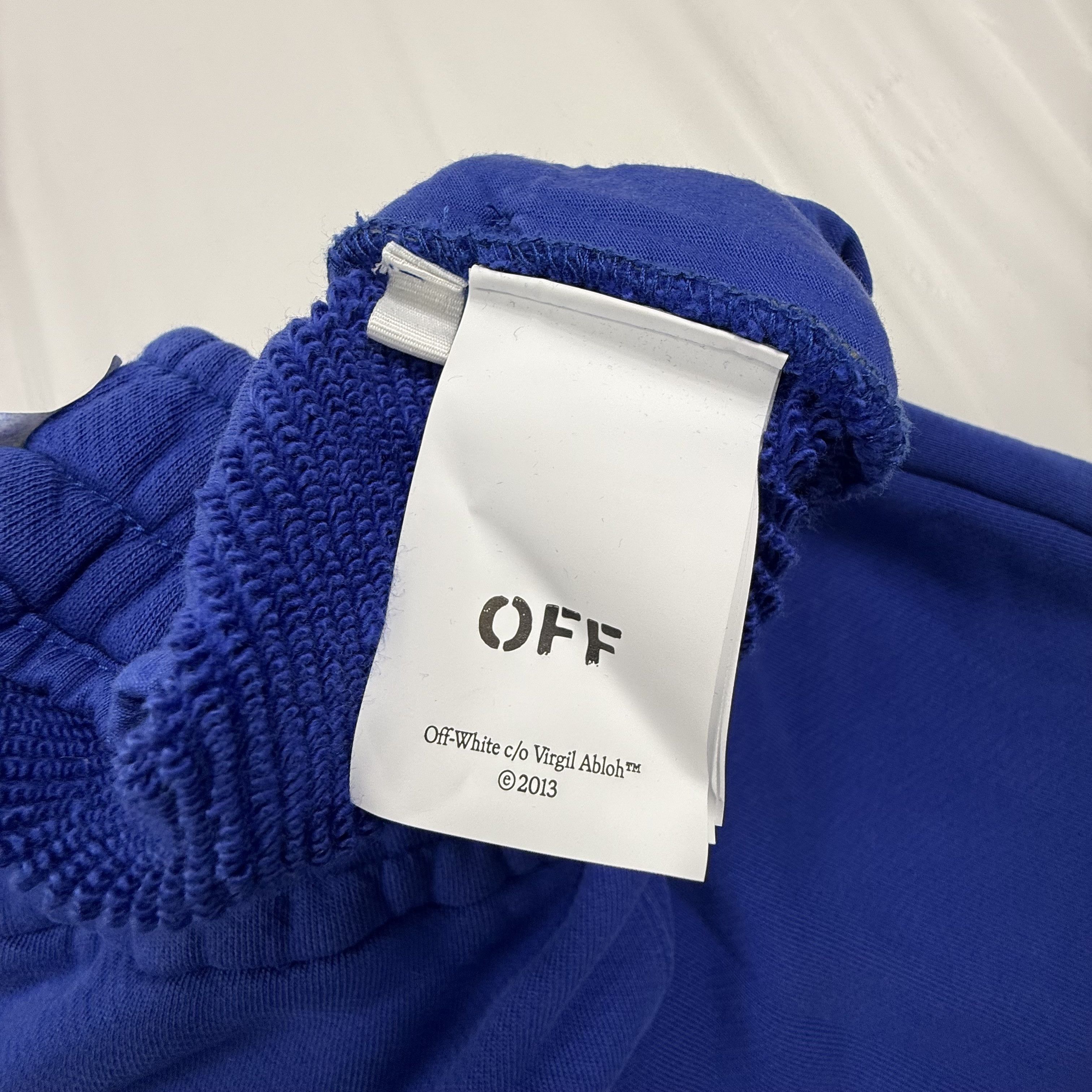 Off-White Off-White Royal Blue Diagonal Stripe Sweatpants Mens Large Size US 32 / EU 48 - 7 Thumbnail