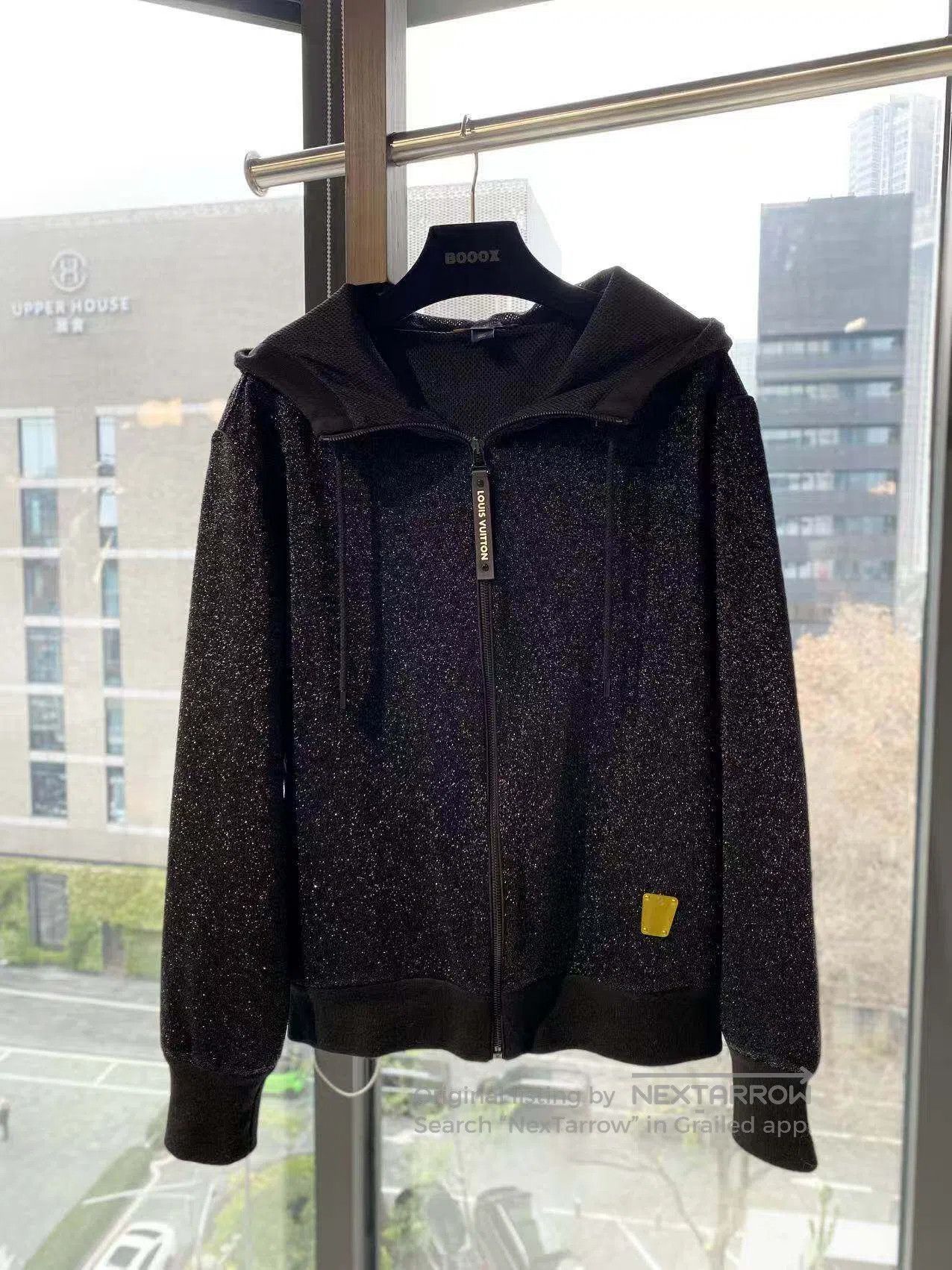 Louis Vuitton Louis Vuitton 23SS black glossy zip hoodie jacket| Size M / US 6-8 / IT 42-44 - 2 Thumbnail