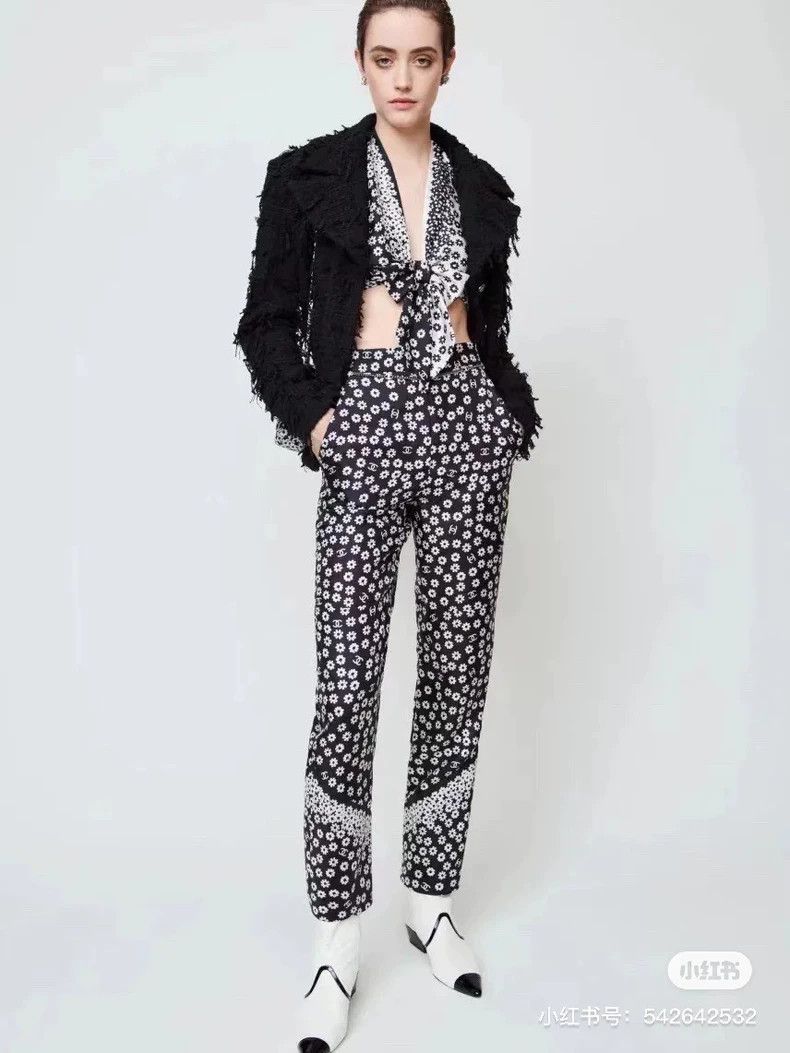 Chanel Chanel 22 Spring and Summer Summer All-match Black Flower S Size 24" / US 00 / IT 34 - 7 Thumbnail