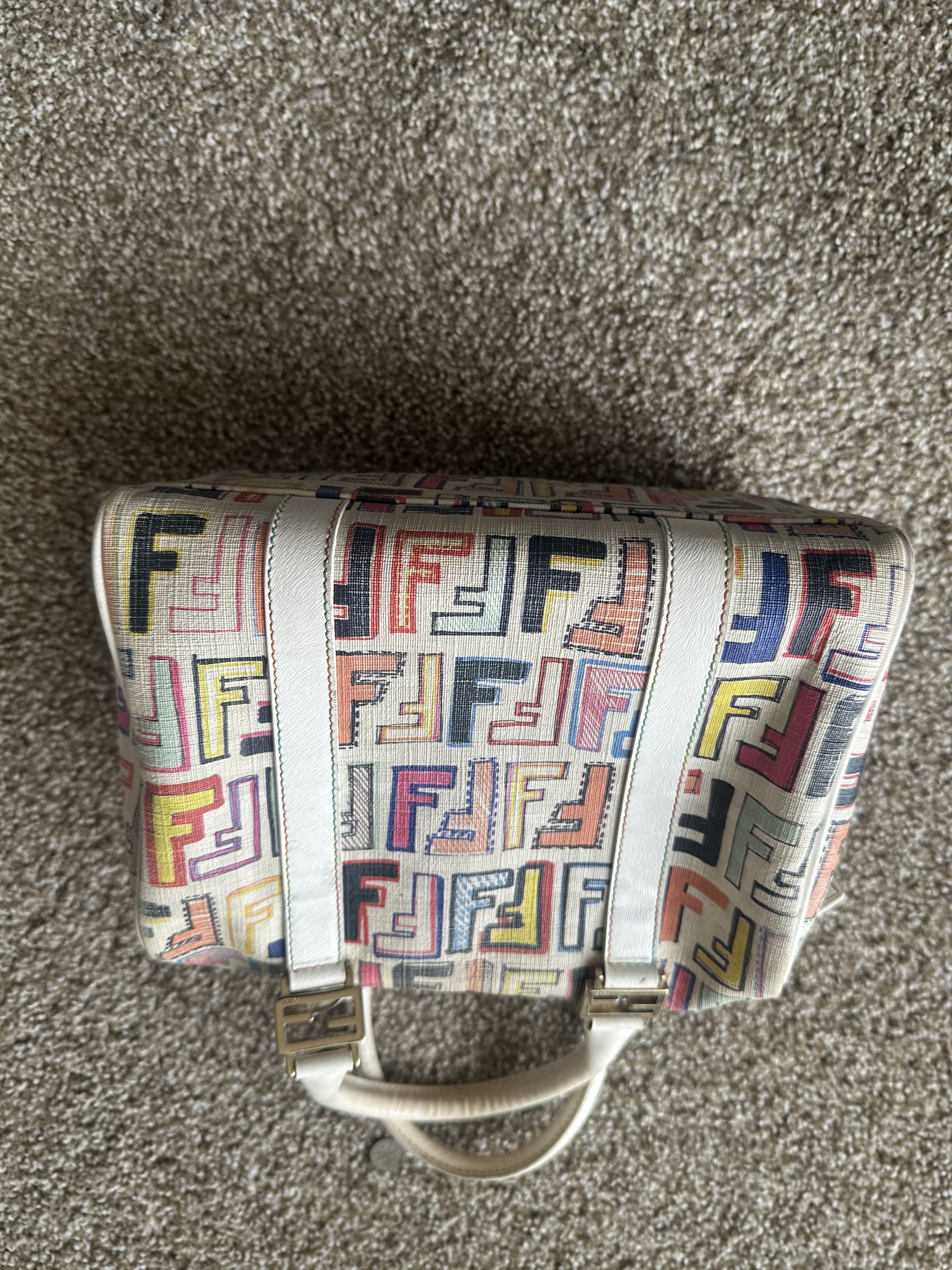 Fendi Zucca Coated Canvas And Leather Spalmati Forever Boston Bag Size ONE SIZE - 3 Thumbnail