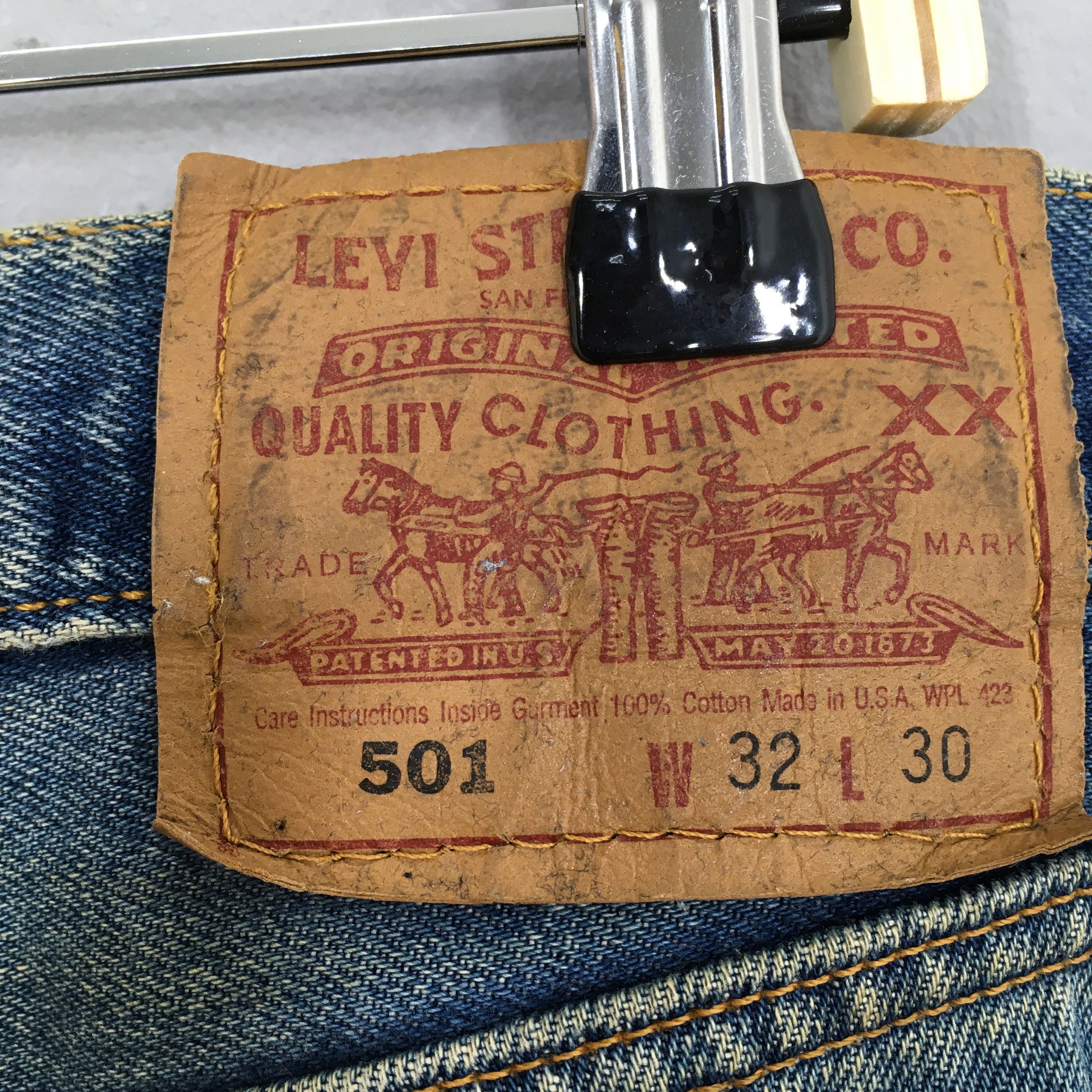 Levi's Size 31x30.5 Vintage 90s Levi's 501 Distressed Jeans S1582 Size 31" - 12 Thumbnail