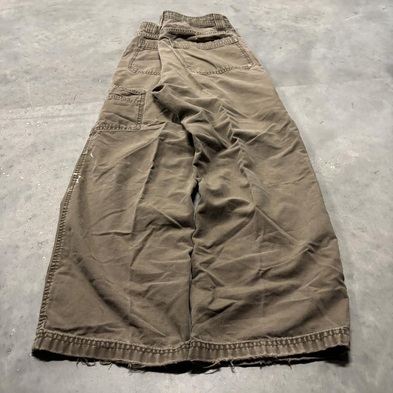 Japanese Brand × Vintage Crazy Vintage Y2K/2000s Faded Brown Streetwear Workwear Pants! Size US 32 / EU 48 - 4 Thumbnail