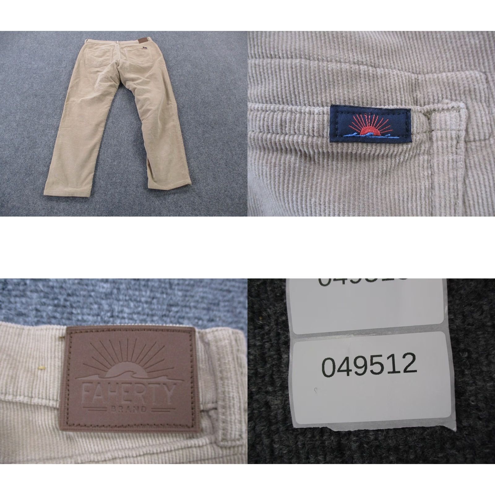 Faherty Faherty Pants Men 32 x 32 Beige Chino Corduroy Straight Stretch Casual Preppy Pants Mens Beige Corduroy Chino Straight Stretch 32x32 Size US 32 / EU 48 - 9 Thumbnail