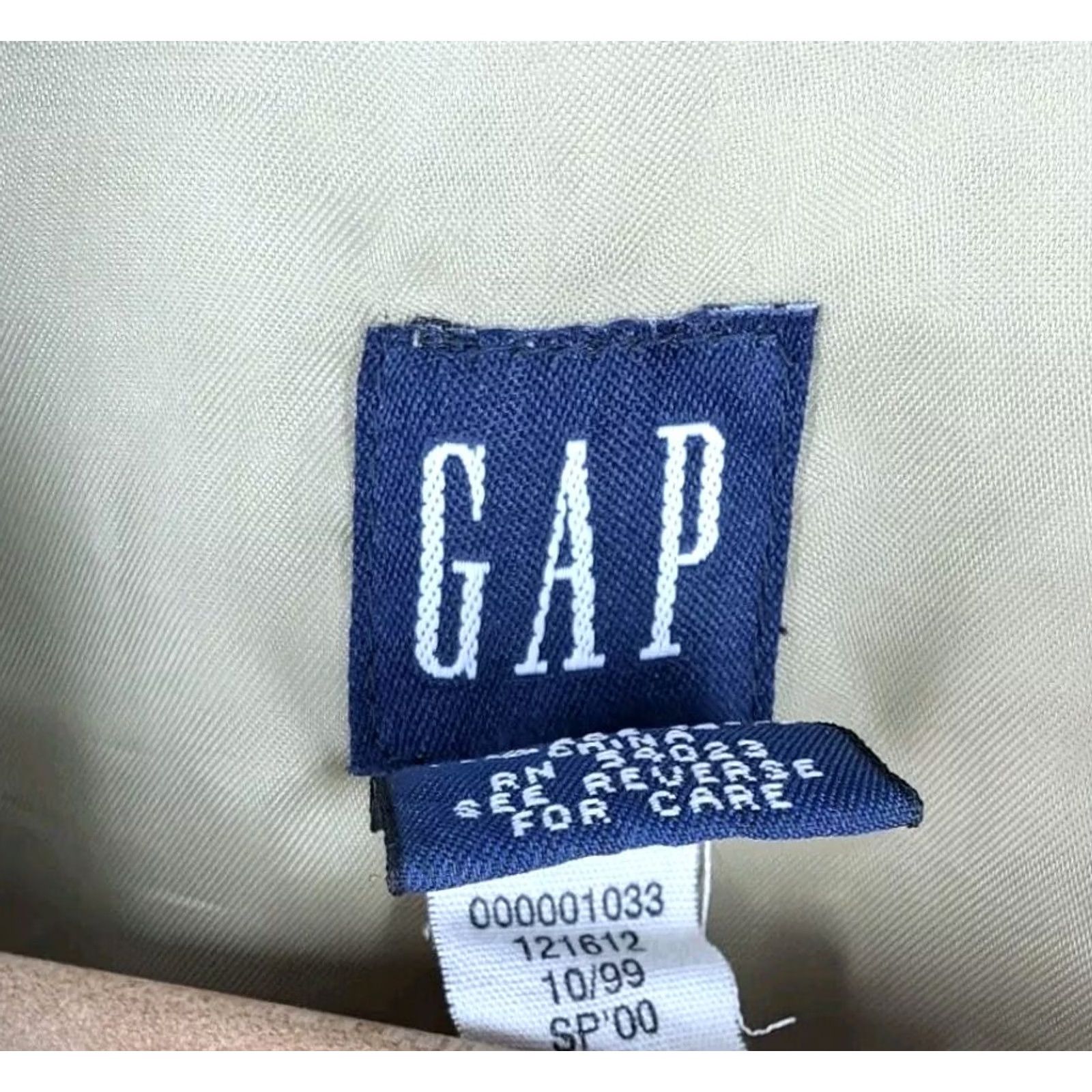 Gap VINTAGE Gap Trucker Jacket Suede Leather Brown Beige Y2K Spring 2000 Women XS Regular Long Sleeve Buttoned Front Size XS / US 0-2 / IT 36-38 - 7 Thumbnail