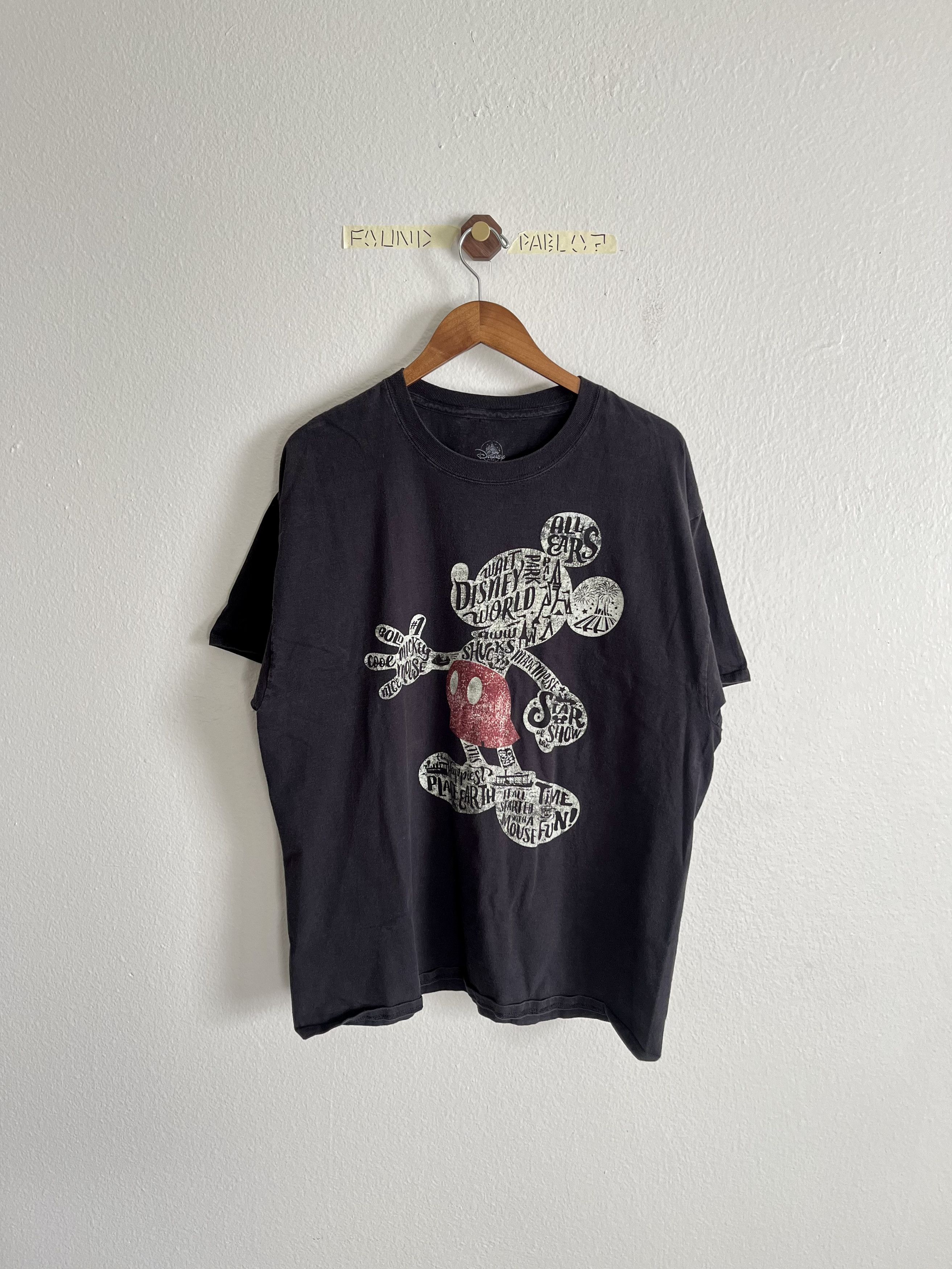 Disney Disney Y2K Mickey Silhouette Tee Size US XL / EU 56 / 4 - 1 Thumbnail