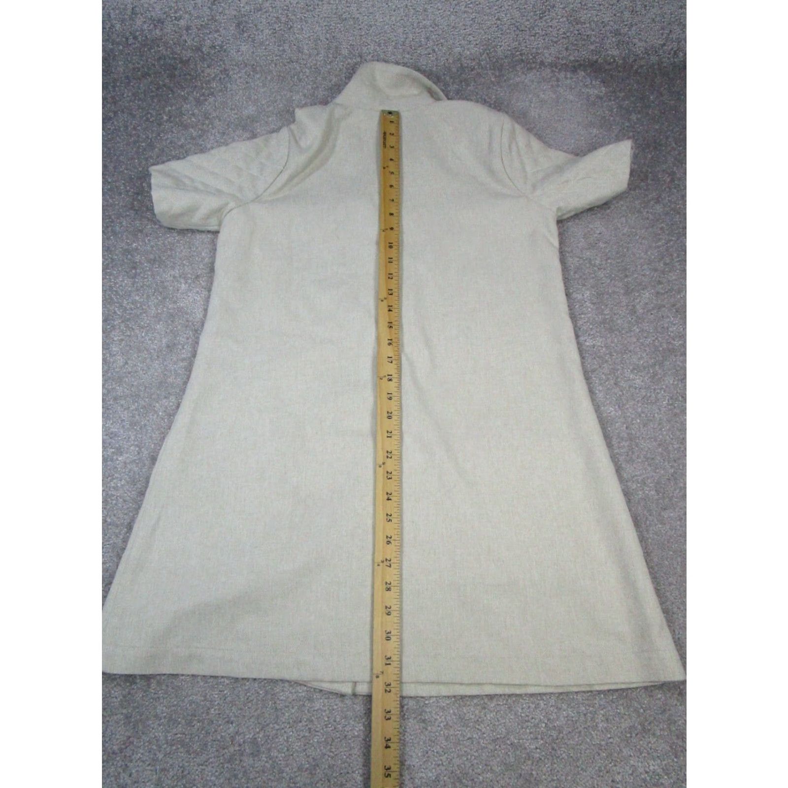 Vintage Tuckernuck Coat Womens Small Beige Jacket/Coat Long Overcoat Slim Regular Polyester Lining Button Short Sleeve Size S / US 4 / IT 40 - 7 Thumbnail