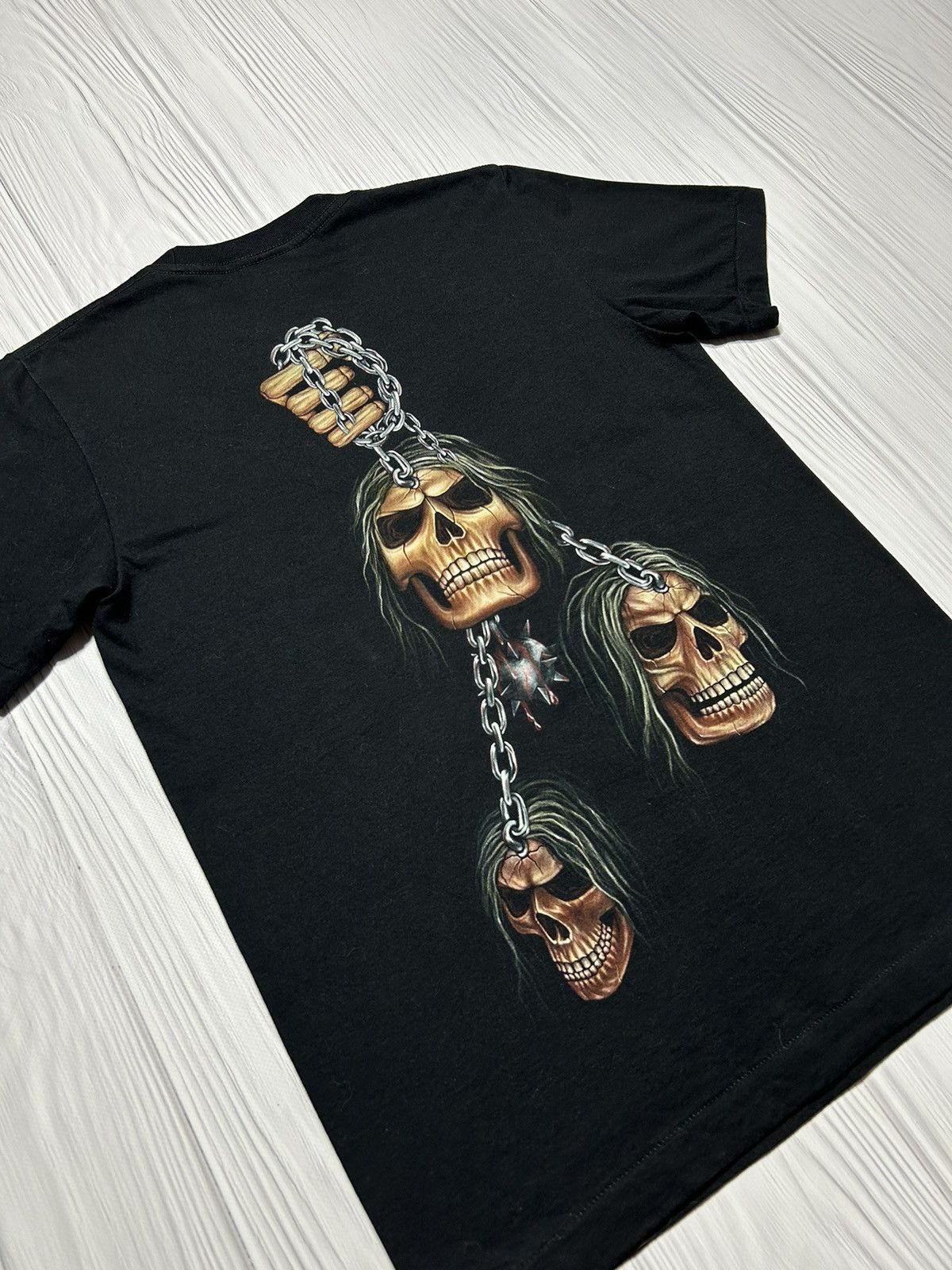 Vintage Death Skull Chains Big Print T-Shirt Size M Size US M / EU 48-50 / 2 - 9 Thumbnail