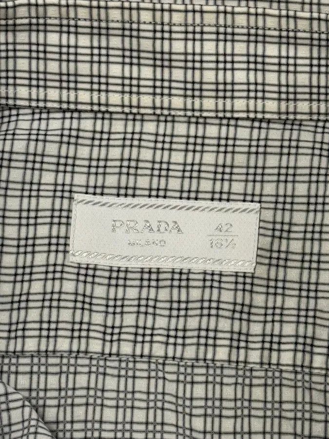 Designer × Prada × Vintage SS2011 Prada Grey Checkered Shirt Size US M / EU 48-50 / 2 - 7 Thumbnail