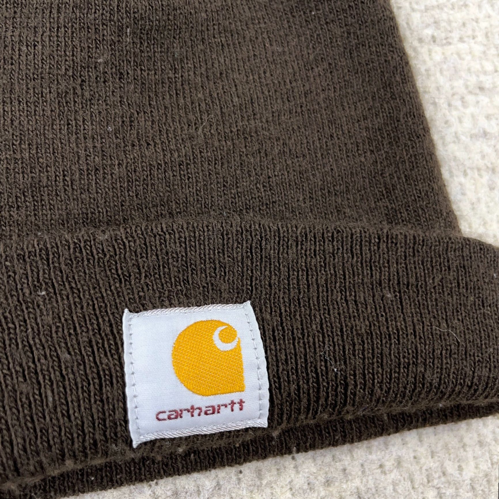 Carhartt VINTAGE Carhartt Beanie Hat Camouflage Knit One Size Brown Mens Cap Cuffed USA 90s Y2K Size ONE SIZE - 3 Thumbnail
