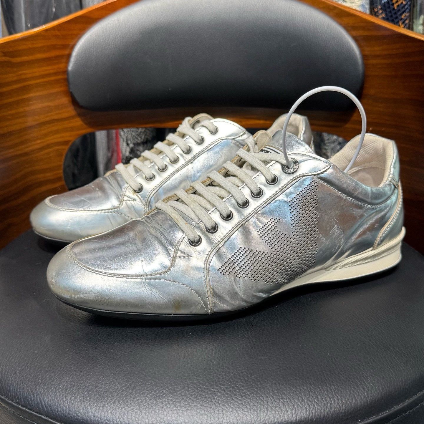 Armani Armani Silver Lowtop Sneakers 41 Men Size US 8.5 / EU 41-42 - 1 Thumbnail