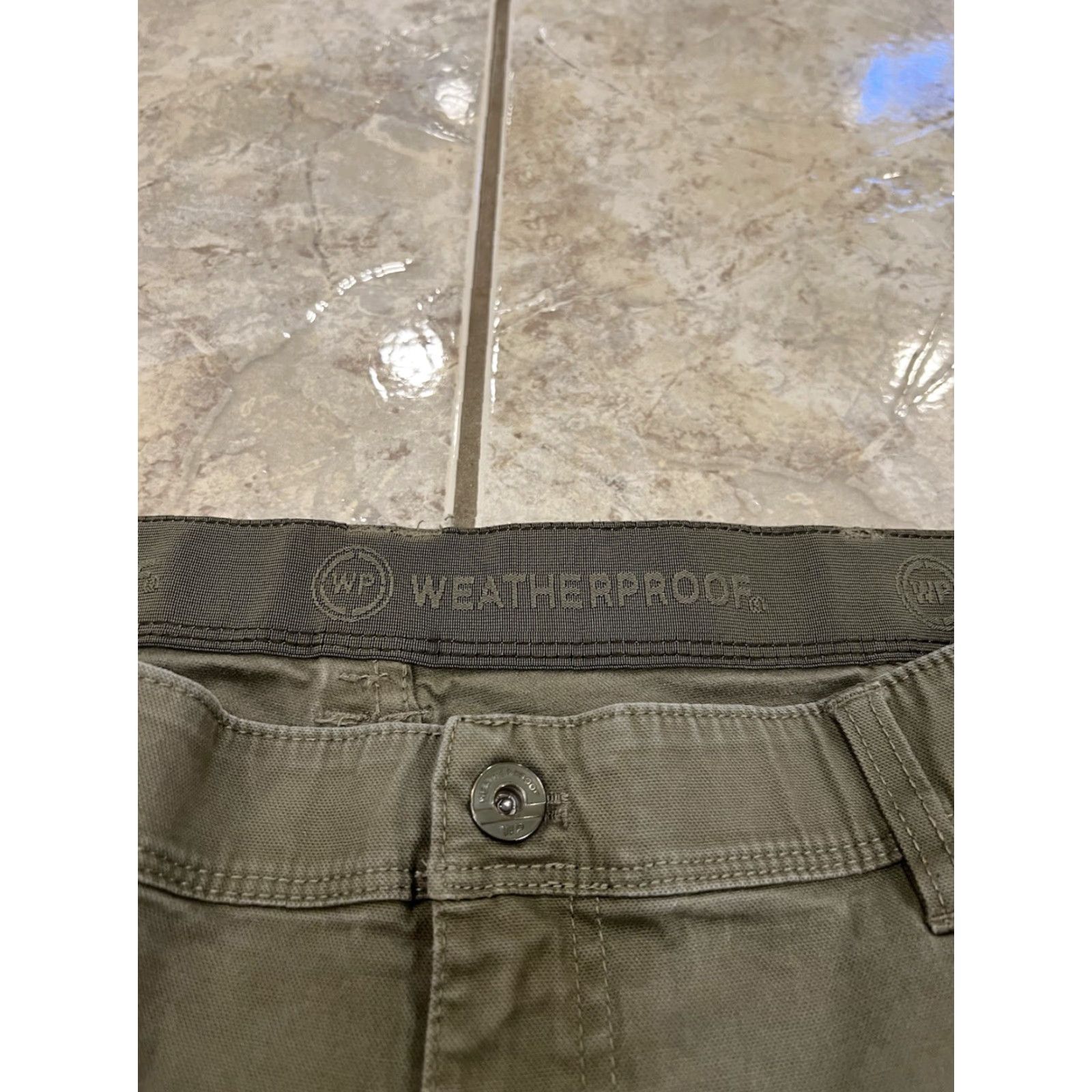 Weatherproof Weatherproof Men's Pants Straight Leg Moss Green 40X32 Chino Canvas Cargo Pockets Slashes Zip Front Button Regular Fit Size US 40 / EU 56 - 5 Thumbnail