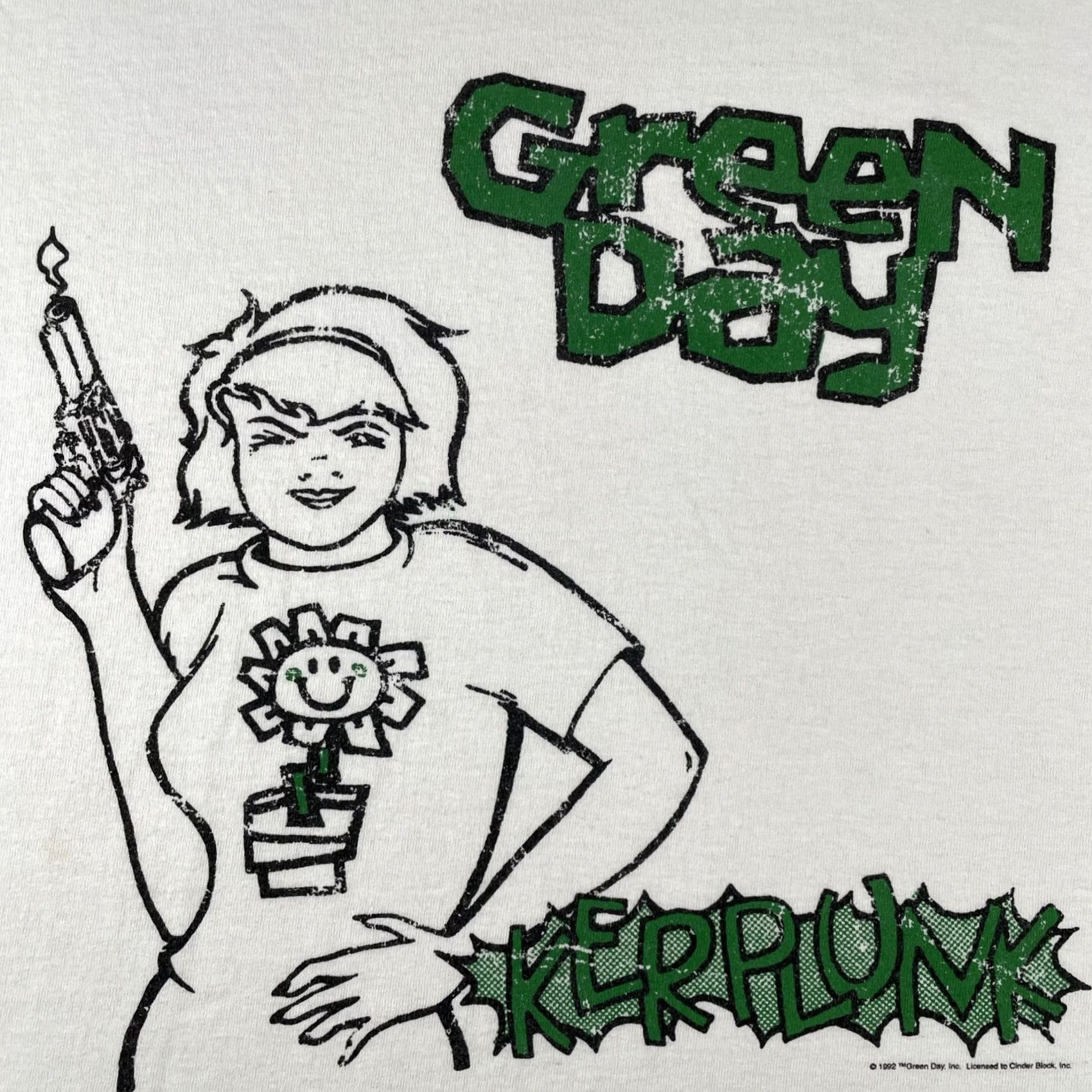 Gildan VINTAGE Green Day Kerplunk 1992 Gildan Heavy Cotton 2XL Shirt Mens Size US XXL / EU 58 / 5 - 3 Thumbnail