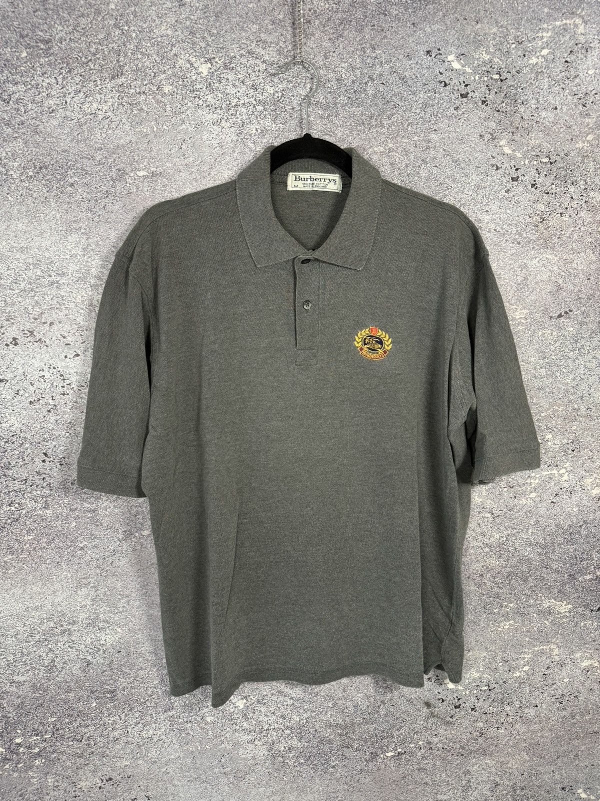 Burberry × Vintage Vintage Burberry Gray polos oldmoney M size Size US M / EU 48-50 / 2 - 1 Thumbnail