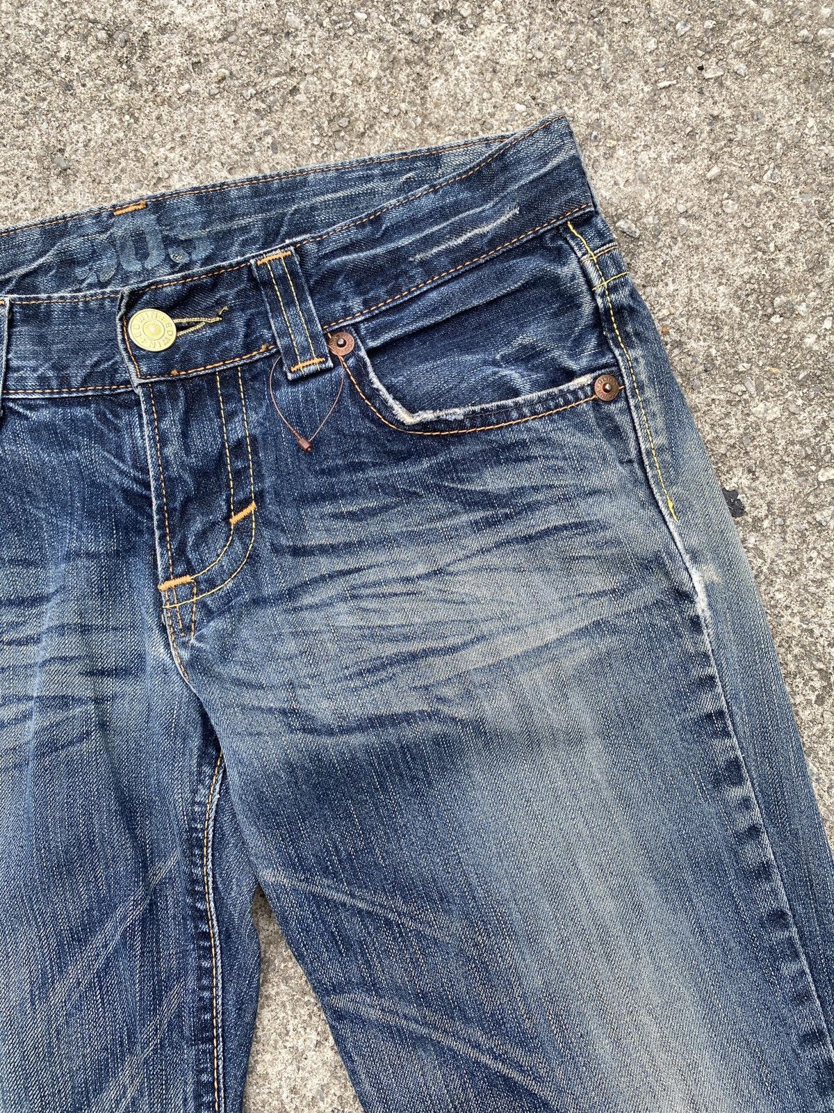 Edwin × Japanese Brand 1990s - Edwin 503 Claws Mark Design Flare Jeans Size US 32 / EU 48 - 8 Thumbnail