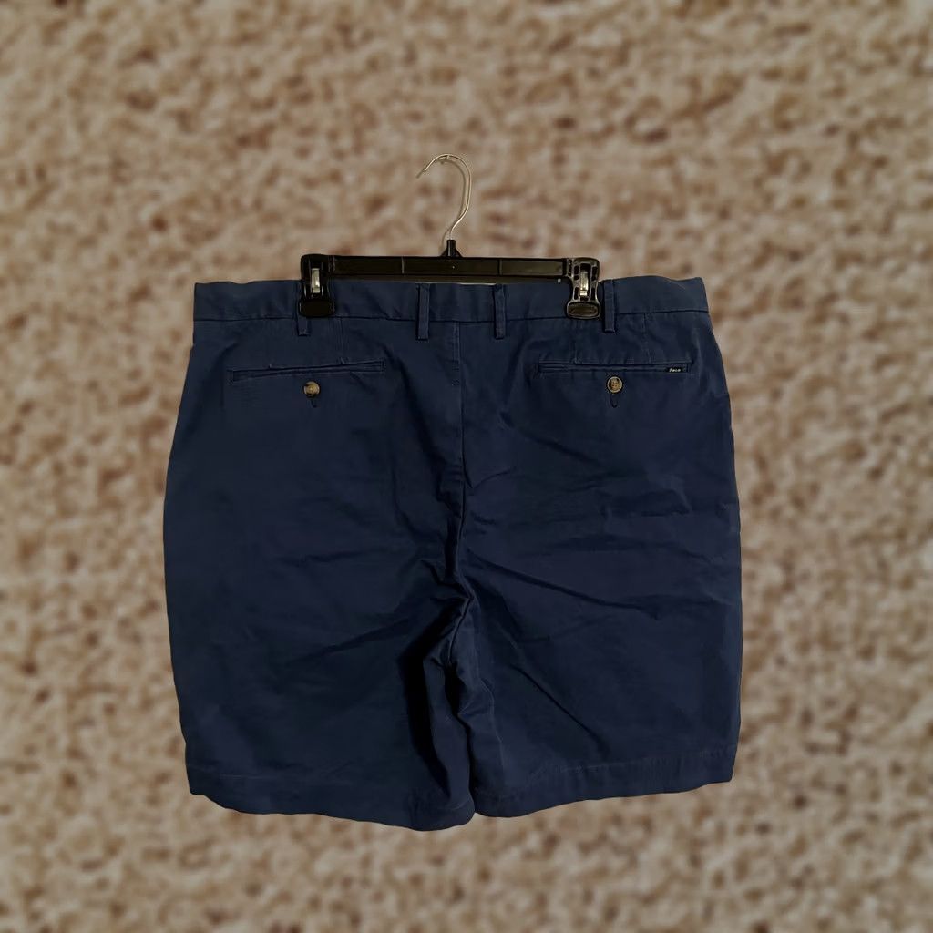 Polo Ralph Lauren Polo Ralph Lauren Stretch Classic Fit Chino Shorts - Men's 40 Blue Khaki, 9in Inseam, 40 Regular, Logo, Flat Front, Casual, Preppy, Cotton Blend Size US L / EU 52-54 / 3 - 1 Thumbnail