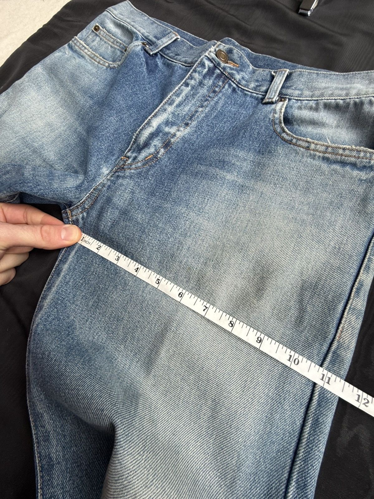 Saint Laurent Paris SS16 Saint Laurent D10 knee rip jeans Hedi 32 grail slim Size US 33 - 10 Thumbnail