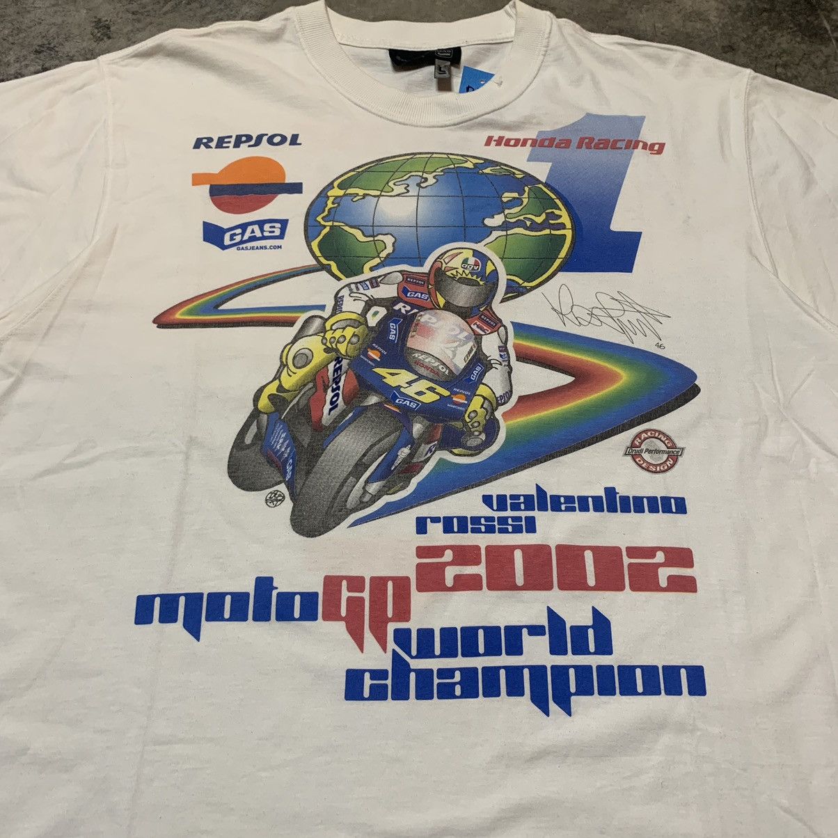 Honda Vintage Valentino Rossi 2002 World Champions Tee Shirt Size US L / EU 52-54 / 3 - 3 Thumbnail