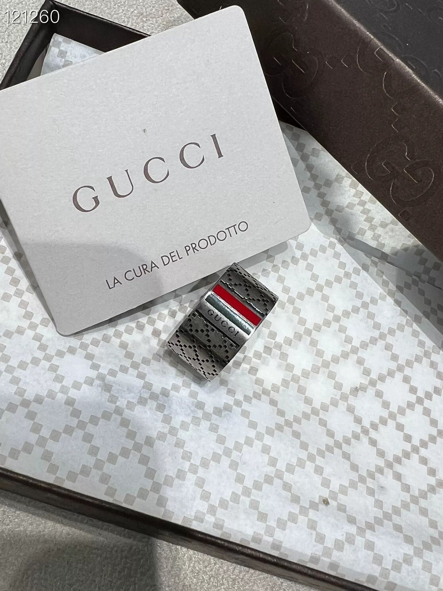 Gucci Gucci 100596v515 925 Silver Wide Ring Size ONE SIZE - 1 Thumbnail