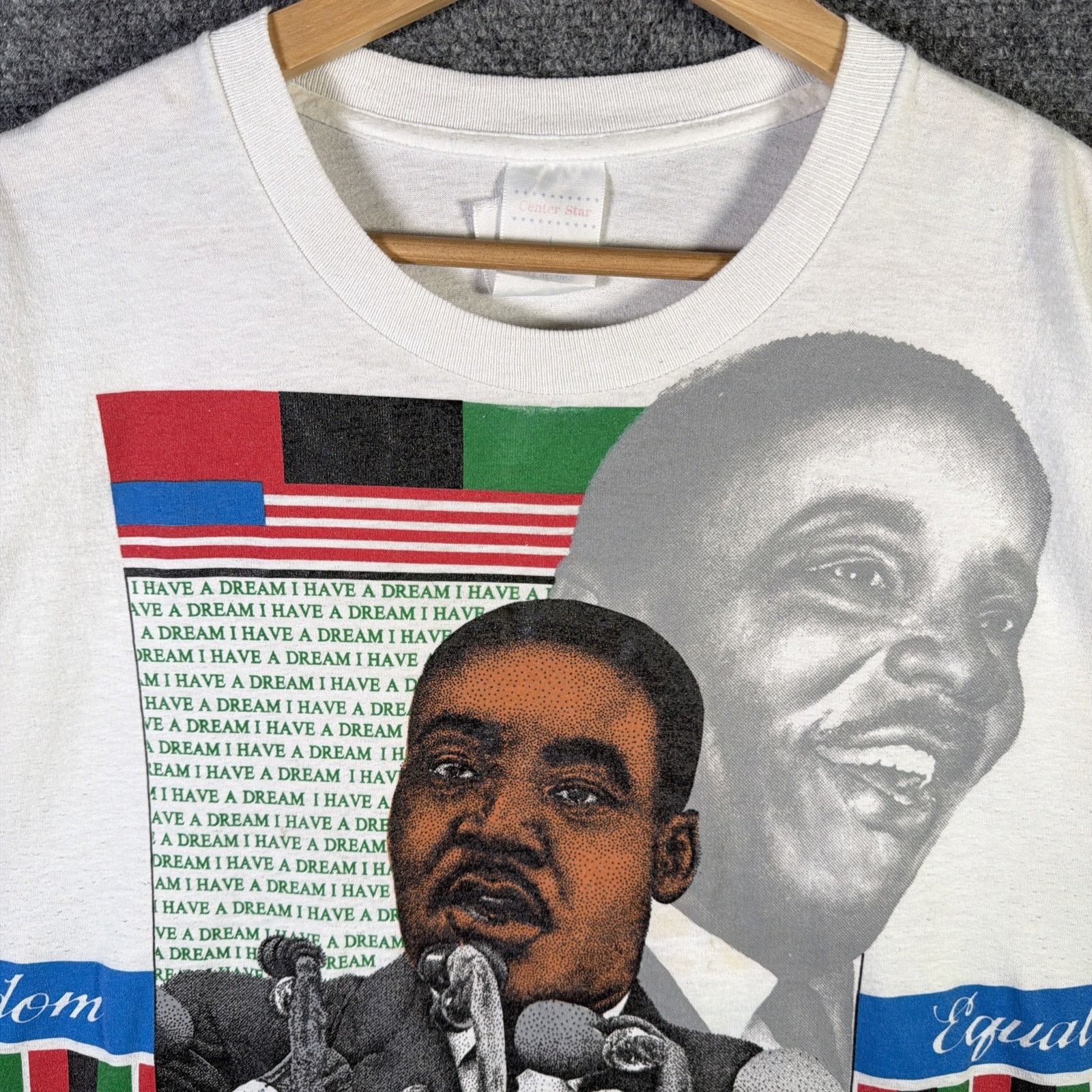 Vintage Vintage Martin Luther King Shirt Mens Large White 90s AOP Size US L / EU 52-54 / 3 - 2 Thumbnail