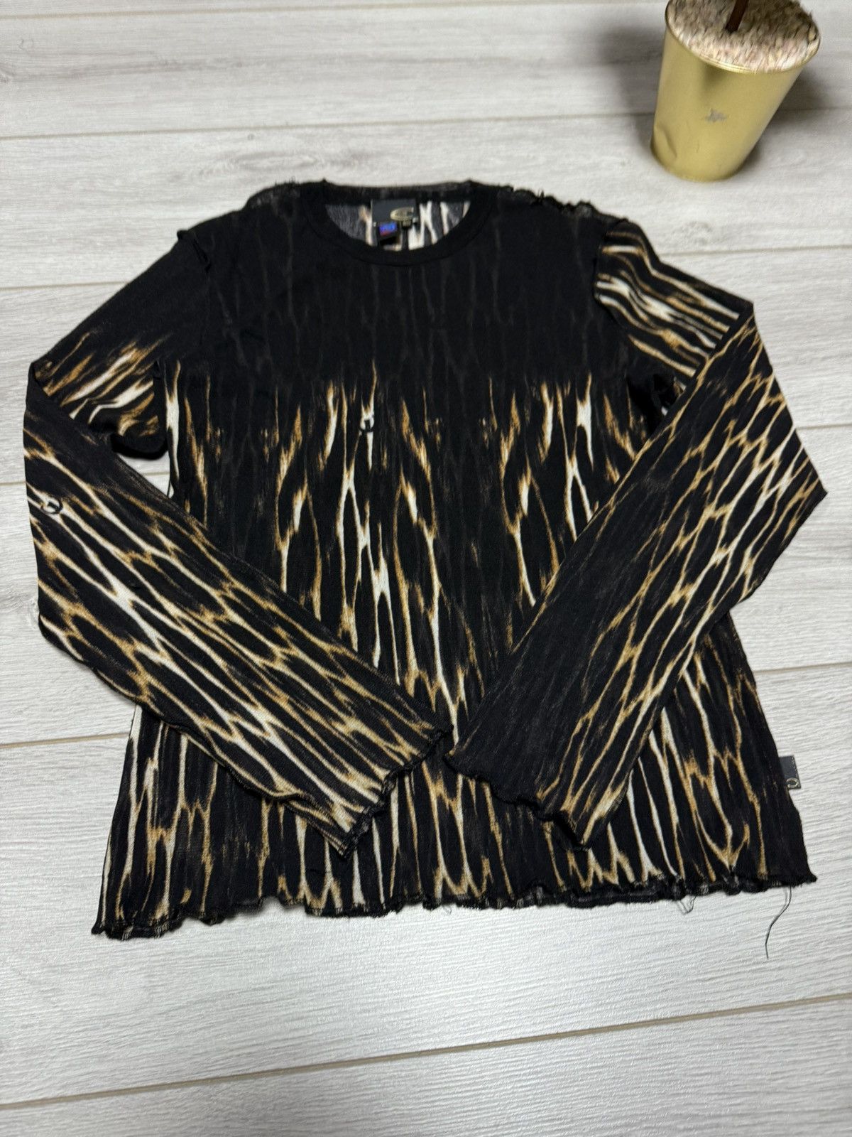 Just Cavalli Just Cavalli mesh leopard long sleeve fire gaultier style Size US M / EU 48-50 / 2 - 6 Thumbnail