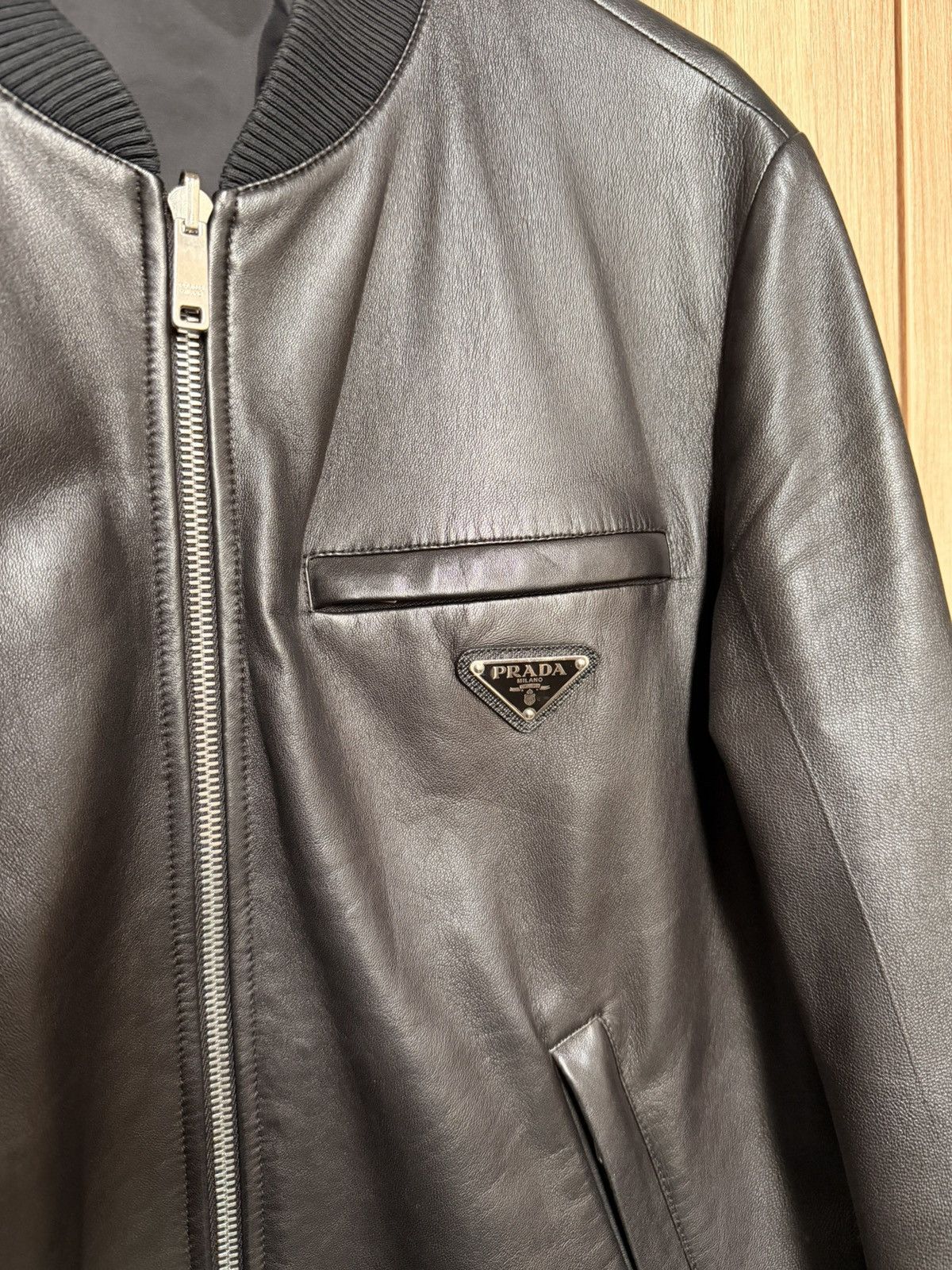 Prada Prada Nappa Leather Bomber Jacket Size US S / EU 44-46 / 1 - 2 Thumbnail