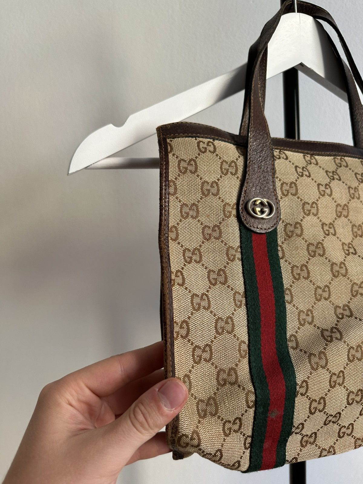 Gucci Gucci Vintage 70s-80s Rare Monogramme GG Archive Leather Bag Size ONE SIZE - 6 Thumbnail
