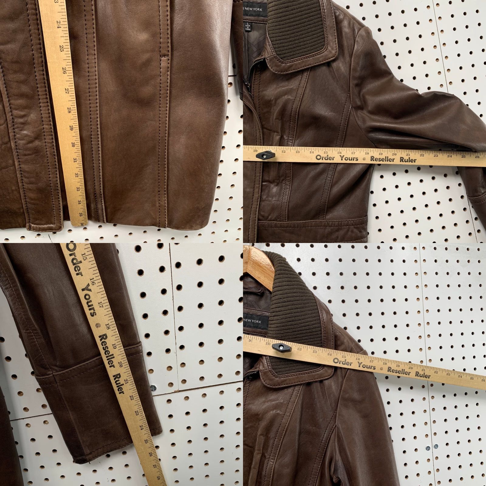 Jones New York Jones New York Leather Coat Womens Large Brown Belted Collared Genuine Coat Size L / US 10 / IT 46 - 8 Thumbnail