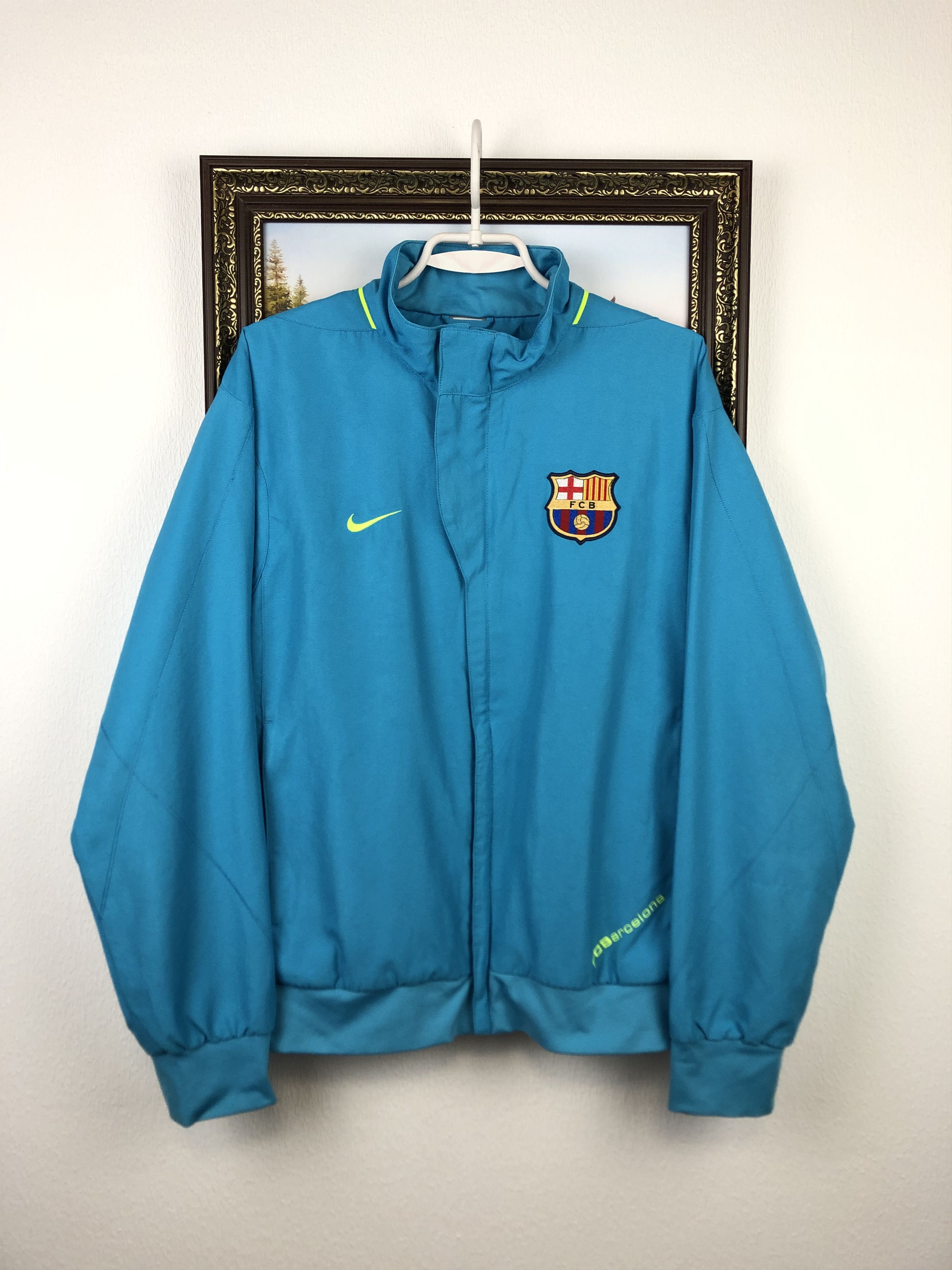 Vintage Nike Barcelona Football Jacket Soccer Track Top