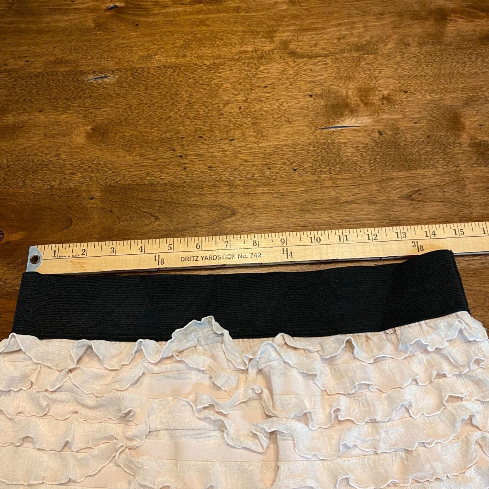 Free People Free People Skirt Womens Medium Light Cream Brown BOHO Ruffled 28" W 15.5" L Size 32" / US 10 / IT 46 - 5 Thumbnail
