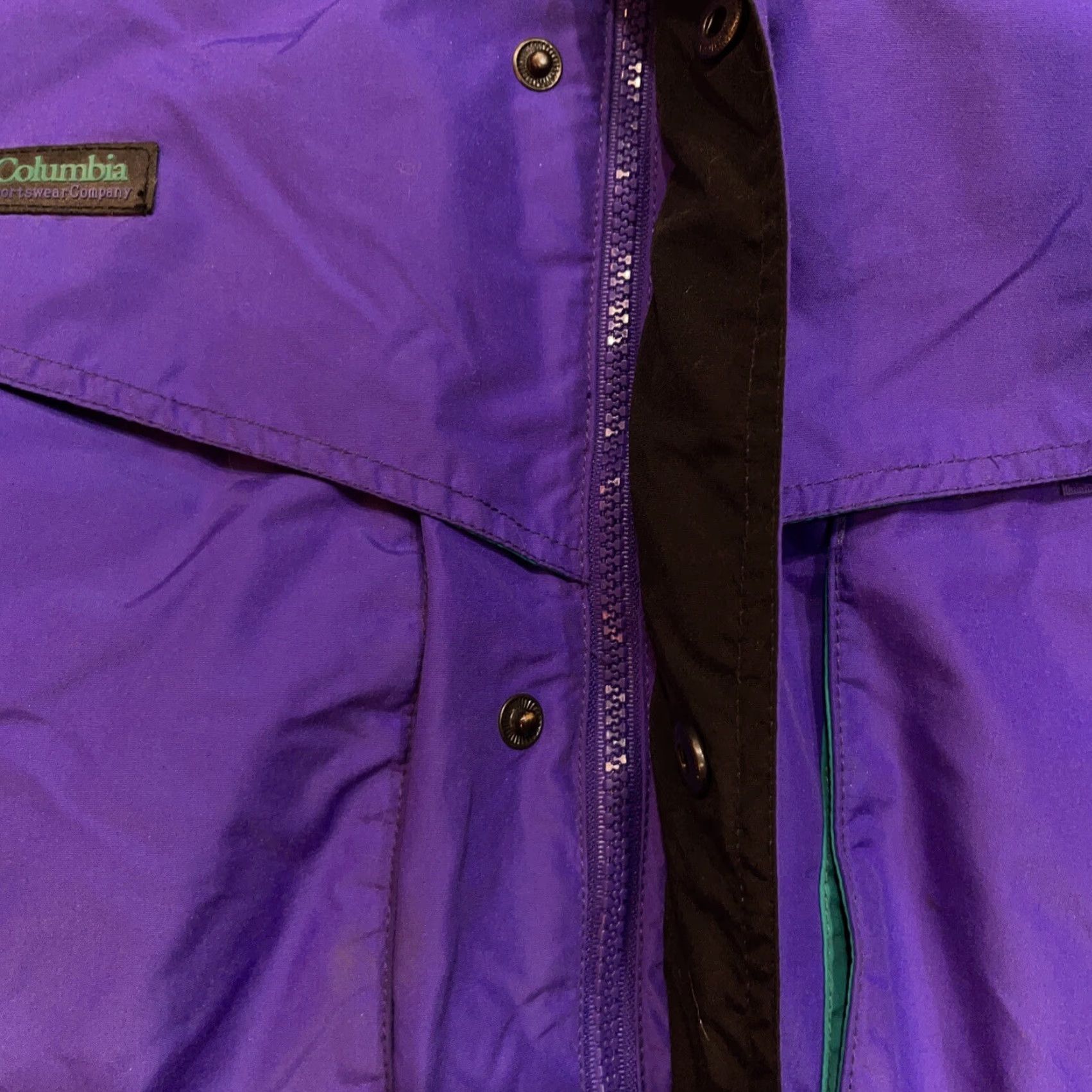 Vintage VINTAGE Columbia Powder Keg 3-in-1 Jacket Hooded Reversible L Men's L Purple Green Ski Snow Coat Size US L / EU 52-54 / 3 - 7 Thumbnail