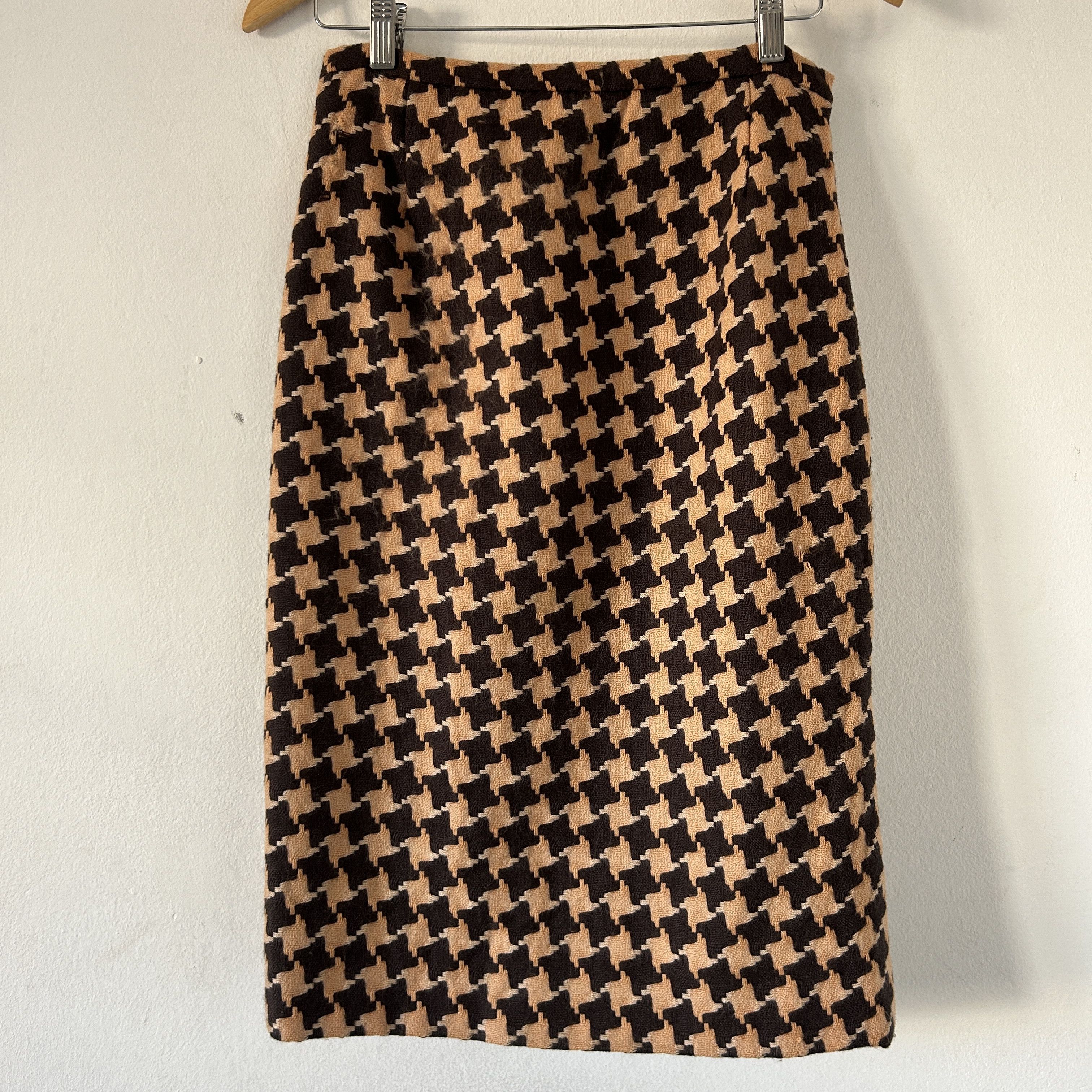 Vintage Vintage houndstooth wool pencil skirt Size 27" / US 4 / IT 40 - 7 Thumbnail