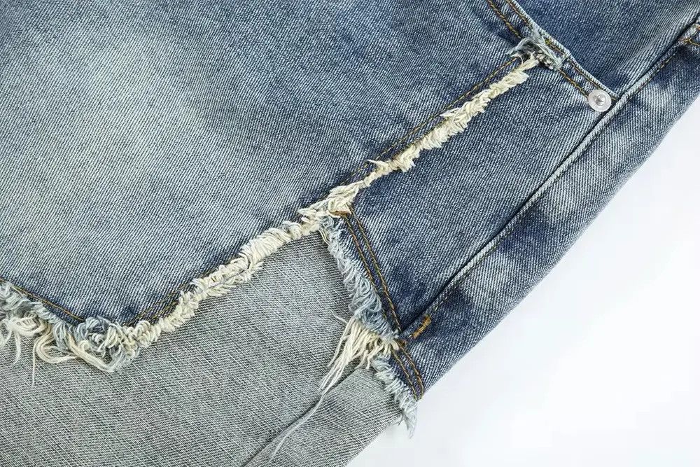 Jean Hype Stars Patchwork Baggy Washed Shorts Jean Y2k Size US 30 / EU 46 - 7 Thumbnail