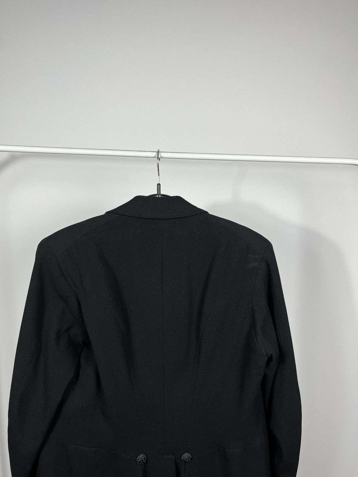 Other Vintage Black Tailcoat Style Long Coat Jacket Satin Collar Size US S / EU 44-46 / 1 - 10 Thumbnail