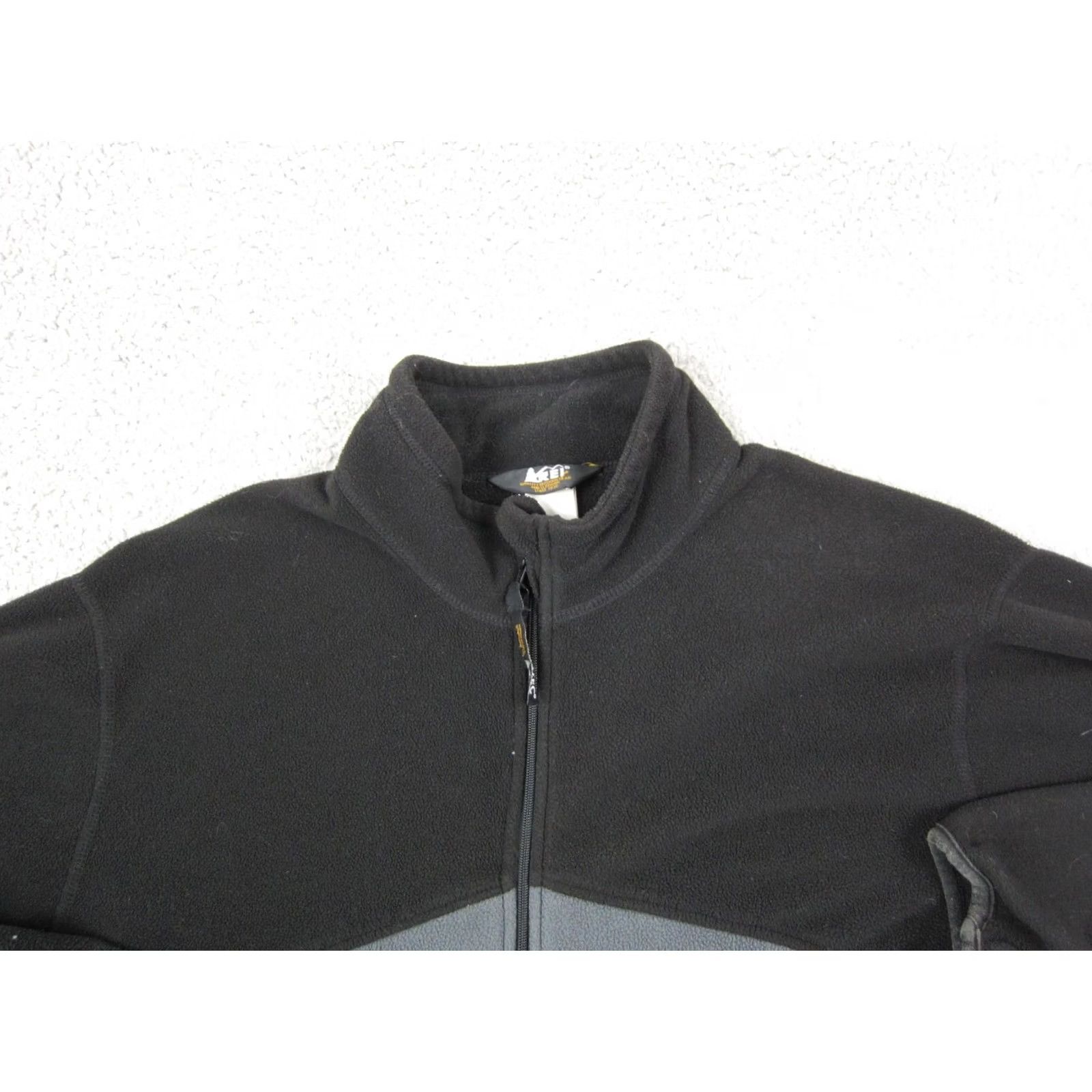 Vintage VINTAGE REI Sweater Mens Large Black Gray Sweatshirt Full Zip Up Fleece Made in USA Size US L / EU 52-54 / 3 - 2 Thumbnail