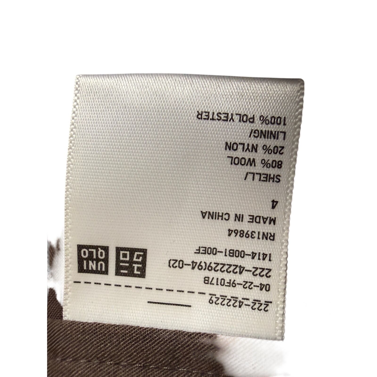 Uniqlo Uniqlo Wool Blend Tweed Checked A-Line Brown Mini Skirt 4 Size 27" / US 4 / IT 40 - 4 Thumbnail