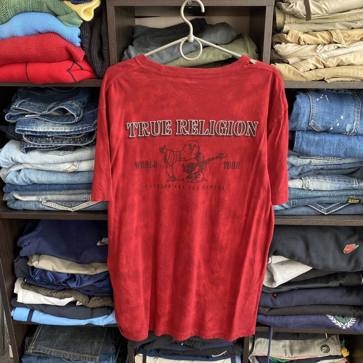 True Religion Mens True Religion Big Logo Graphic Y2K opium tee Size US XL / EU 56 / 4 - 1 Thumbnail