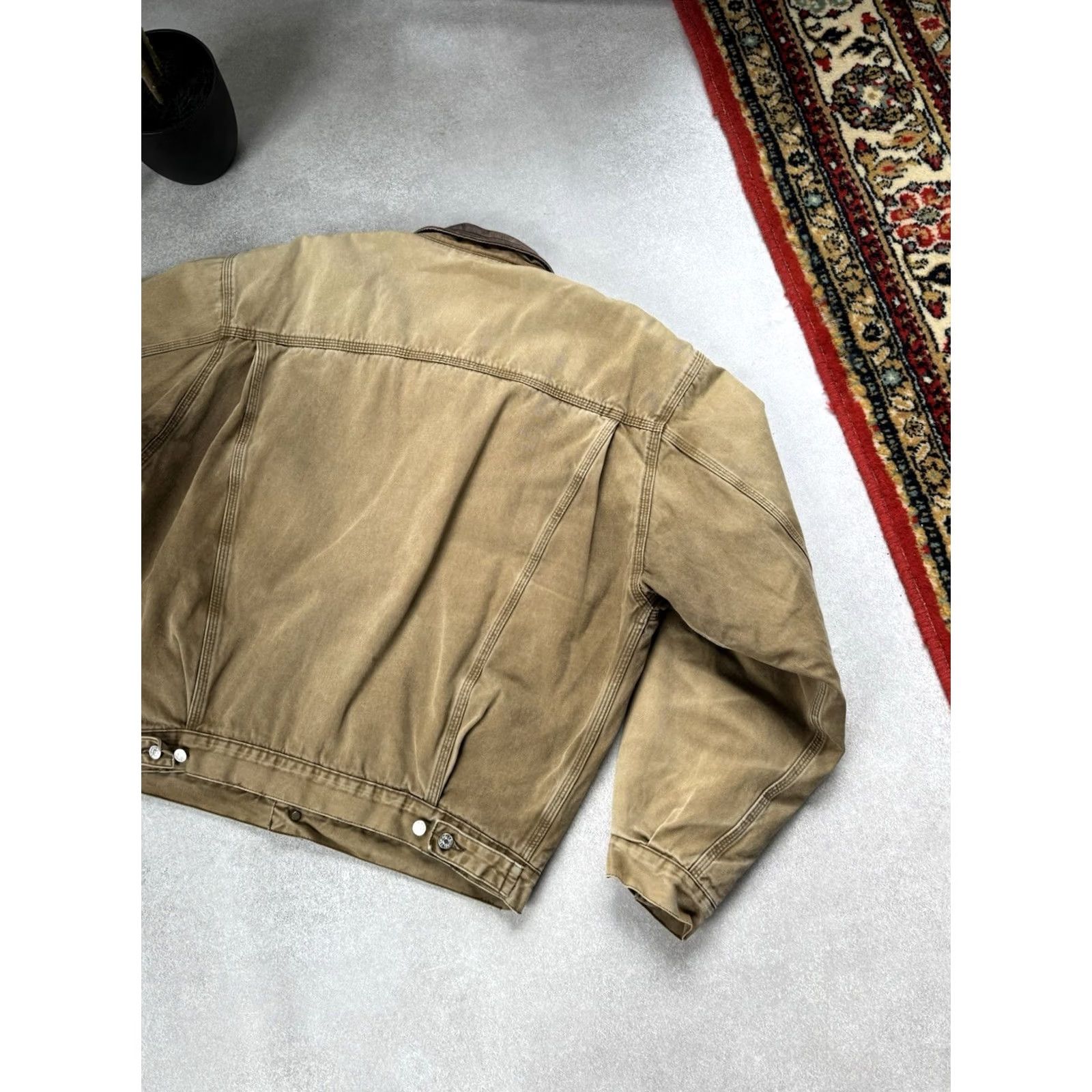 Diesel VINTAGE Diesel Jacket Brown 90s Workwear Canvas Button-Up M Mens Bomber Jacket Size US M / EU 48-50 / 2 - 7 Thumbnail