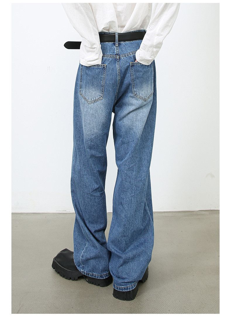 Japanese Brand × Jean Japanese men's loose straight jeans high street wide leg Size US 34 / EU 50 - 6 Thumbnail