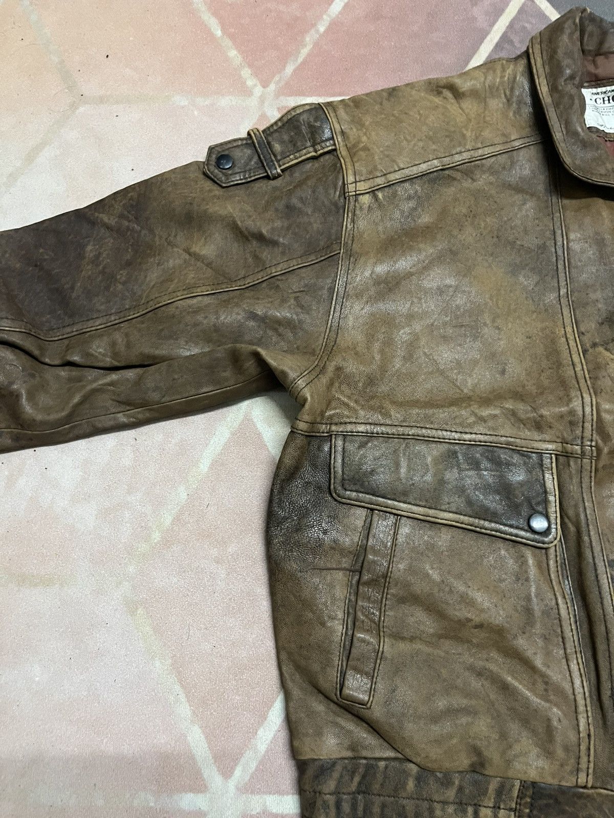 Branded Leather 💥AMERICAN CLASSIC by Cools & Hidemitsu CHOPPER RIDER JACKETS Size US L / EU 52-54 / 3 - 8 Thumbnail