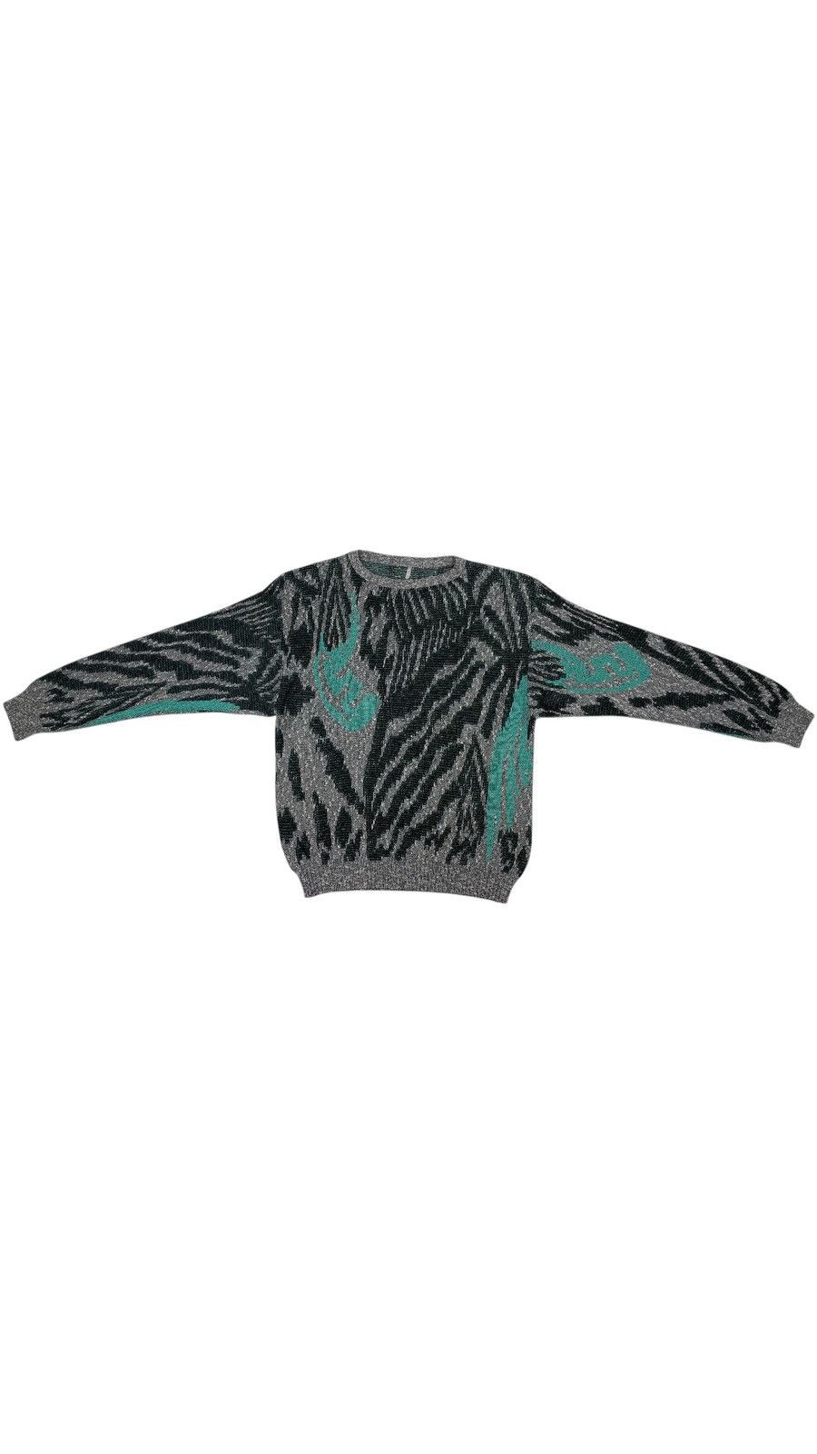 Vintage 🔥LASTDROP🔥 VTG 70s 80s Abstract Web Knit Avant Garde Sweater Size US L / EU 52-54 / 3 - 3 Thumbnail