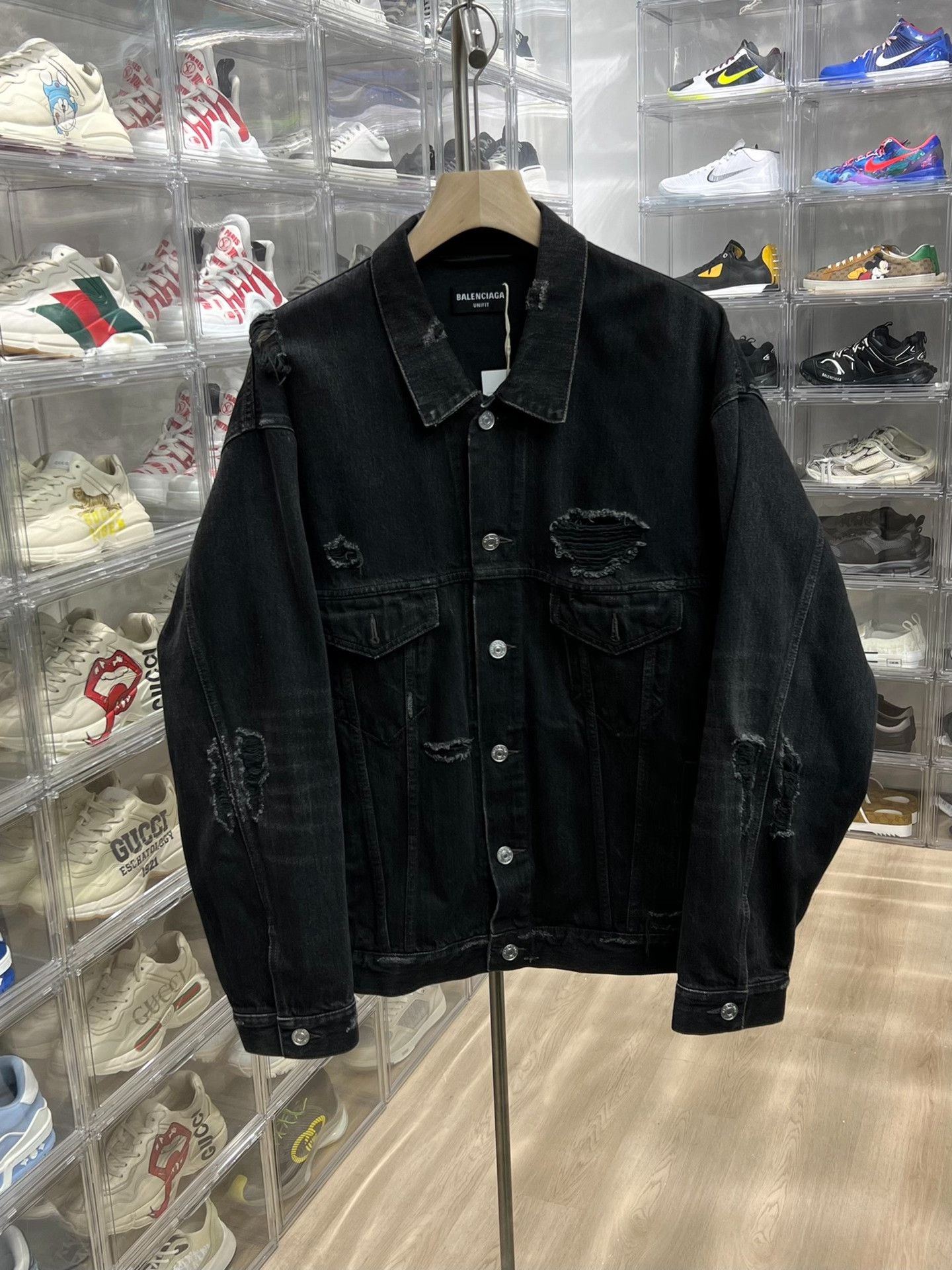 Balenciaga Balenciaga Denim Embroidered Black Light Jacket m Men Size US M / EU 48-50 / 2 - 1 Thumbnail