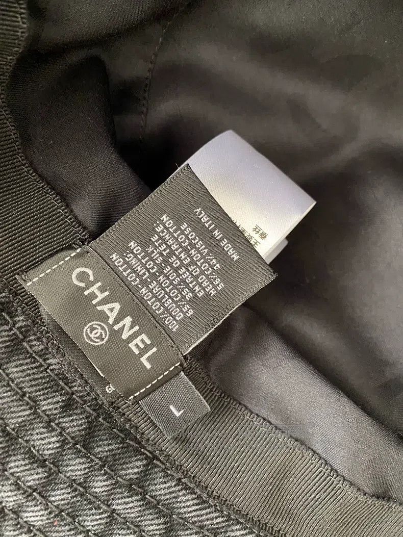 Chanel Chanel SizeL Black denim denim fisherman's hat Size ONE SIZE - 5 Thumbnail