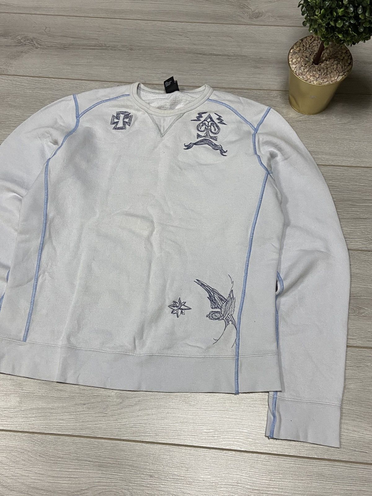 Diesel Diesel ♠️ vintage spades patterns sweatshirt cross Size US L / EU 52-54 / 3 - 2 Thumbnail
