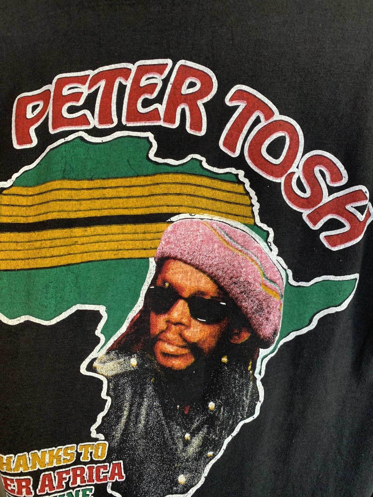 Band Tees *RARE* Vintage 1983 Peter Tosh Mama Africa Tour Reggae Shirt Size US S / EU 44-46 / 1 - 7 Thumbnail