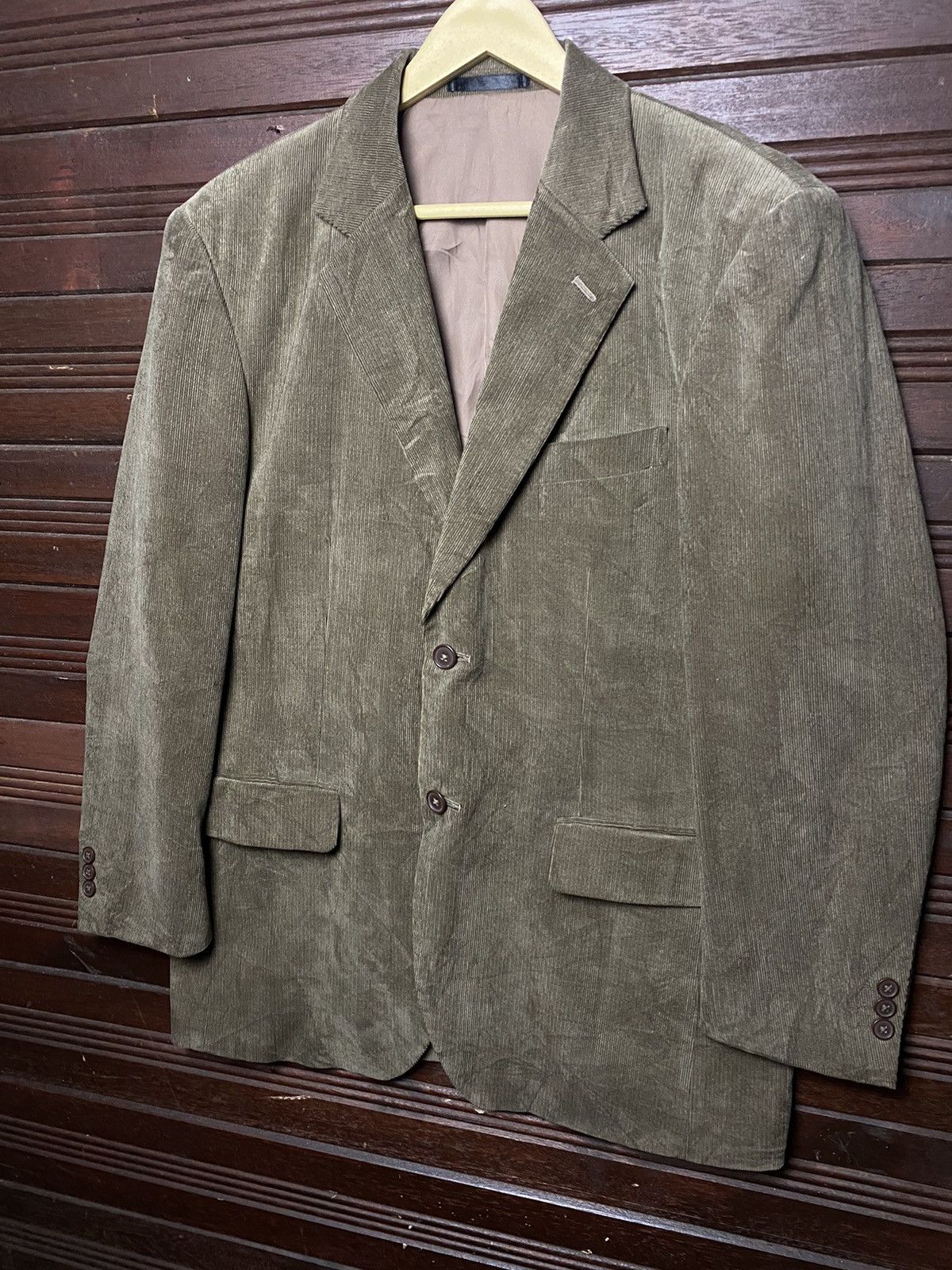 Kansai Yamamoto Kansai Yamamoto Corduroy Brown Blazer Size 40L - 3 Thumbnail