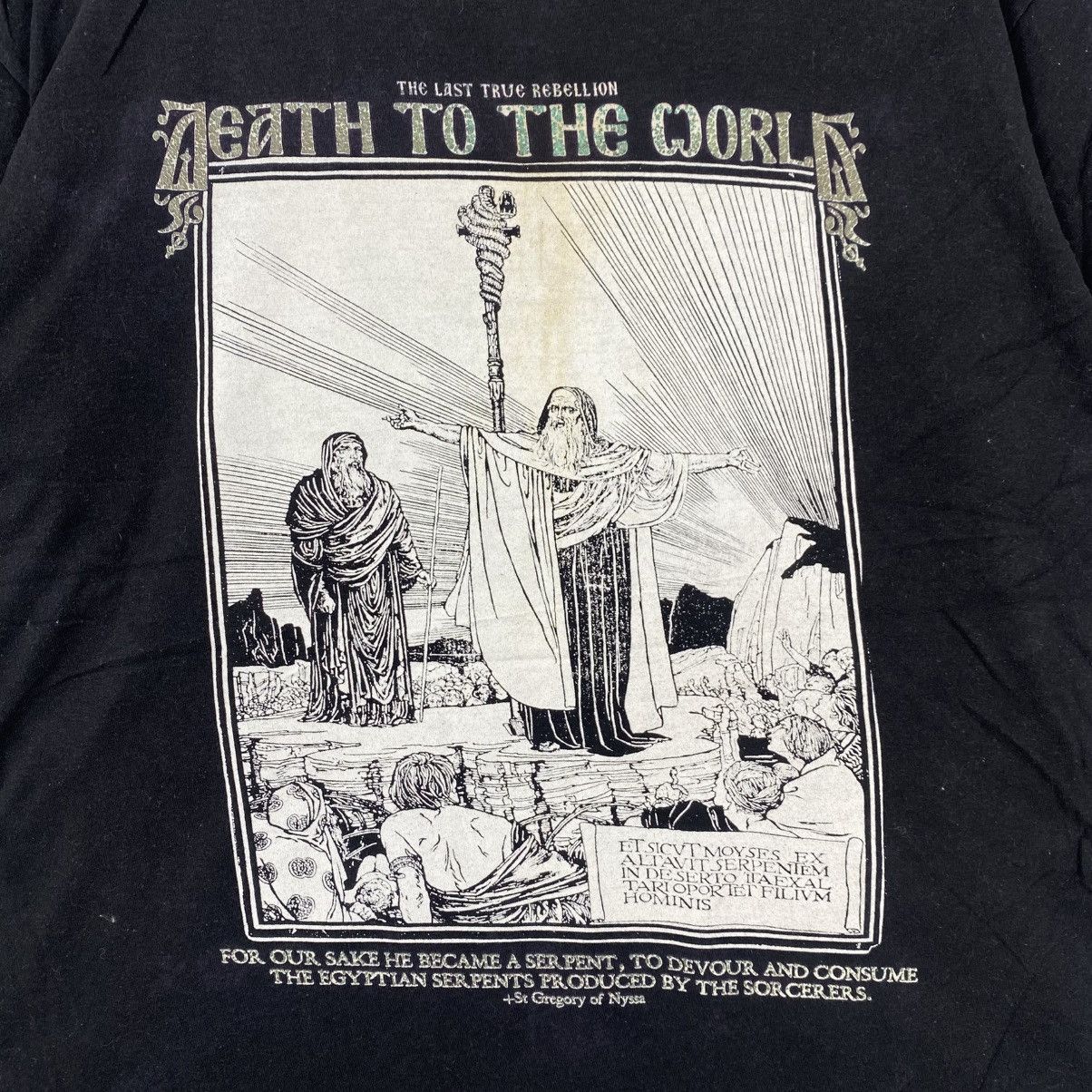 Vintage Death To The World Orthodox Punk Tee Black Large Size US L / EU 52-54 / 3 - 4 Thumbnail